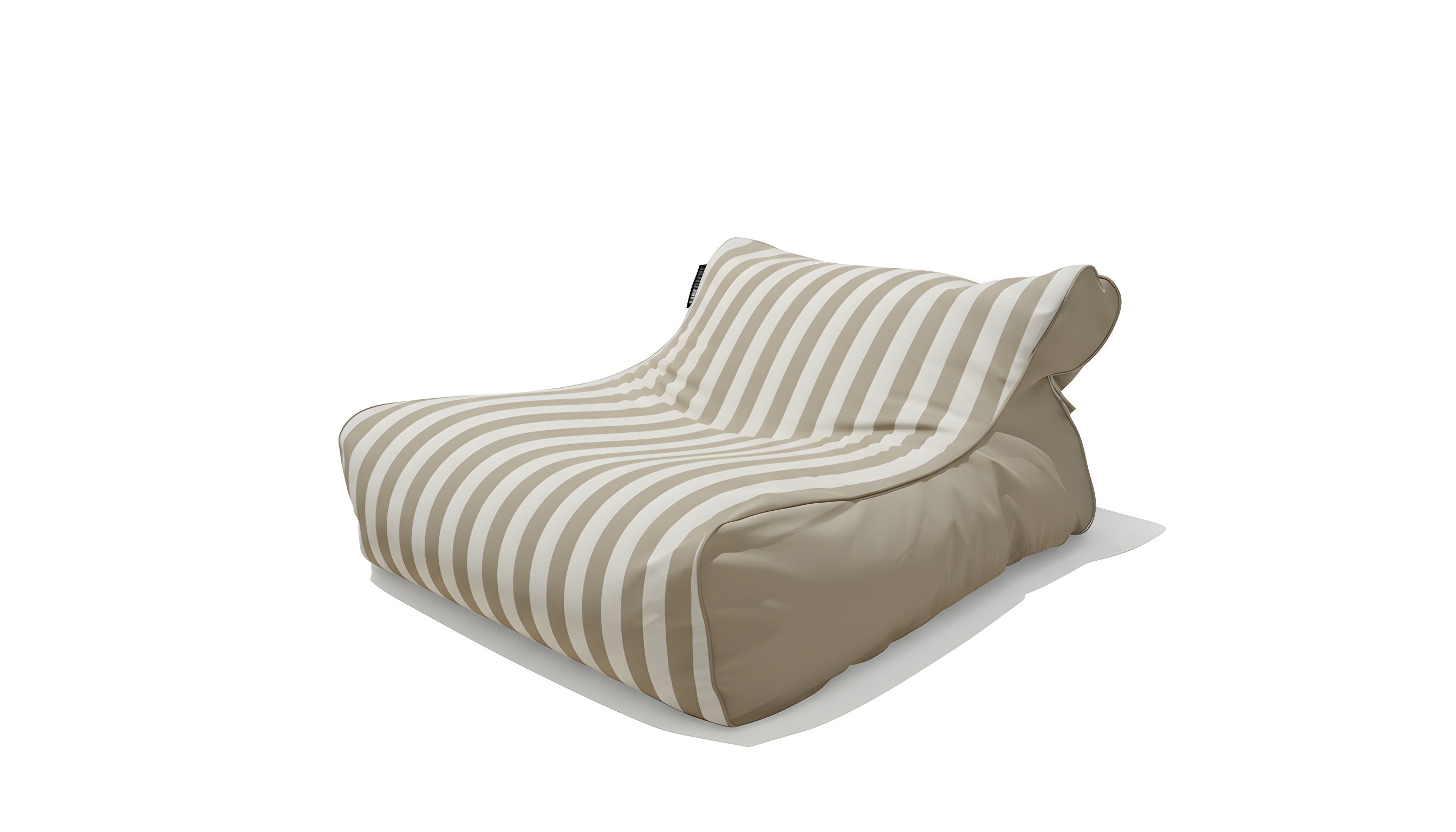 Torquay Outdoor Pool Bean Bag in Taupe Stripe