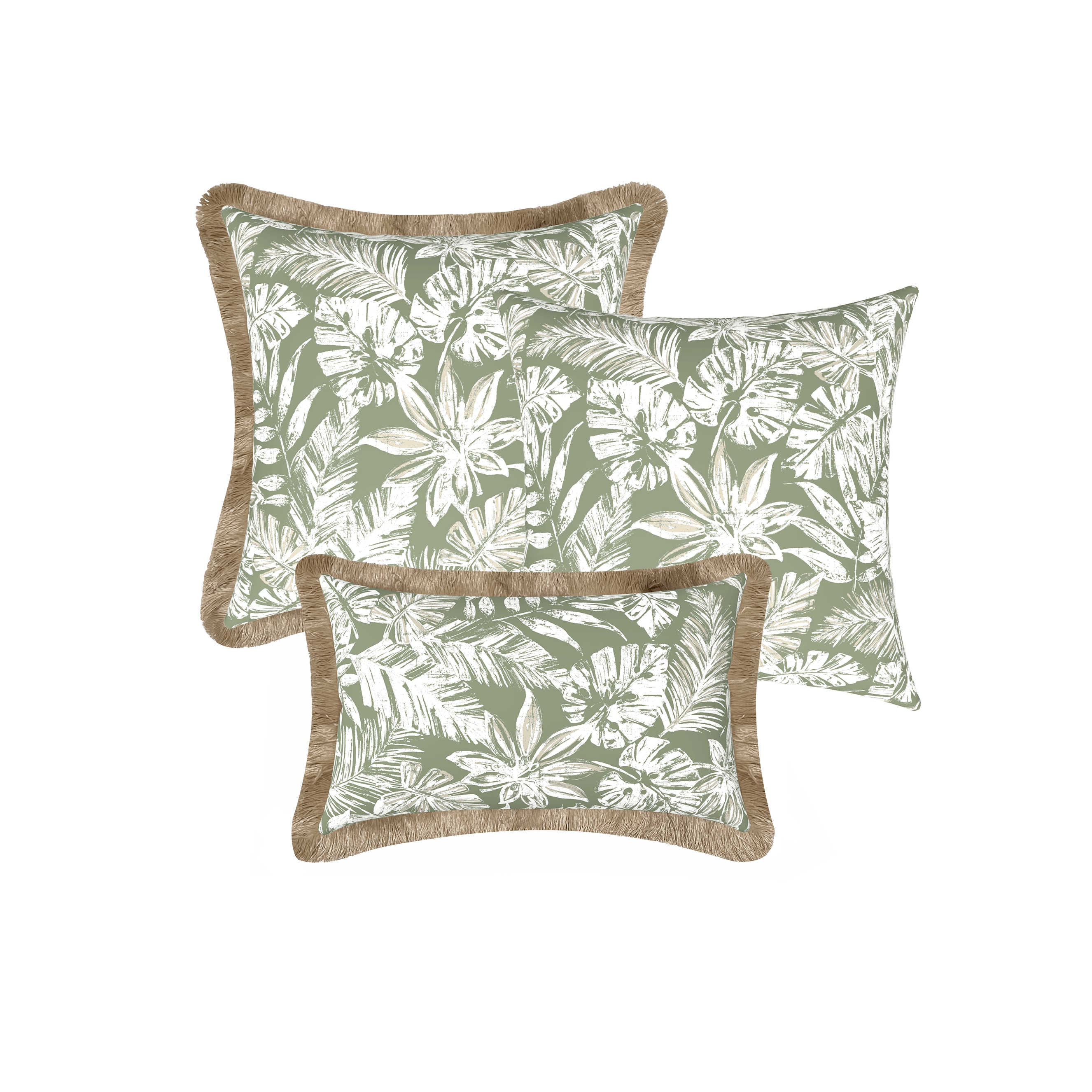 Tahiti Outdoor Cushions Stylist Selection - Sage Escape 3pc (ETA Late May 26)