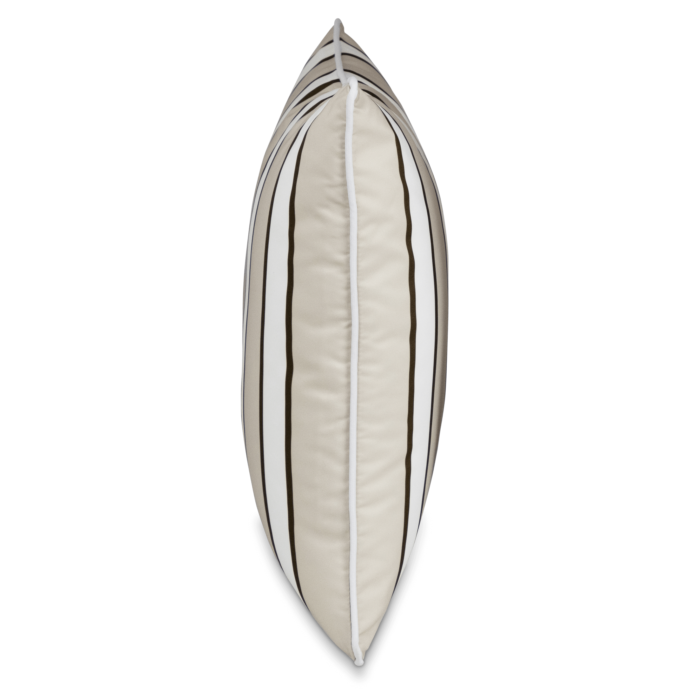 Bondi Stripe Almond Milk - 45 x 45 cm Piped Cushion