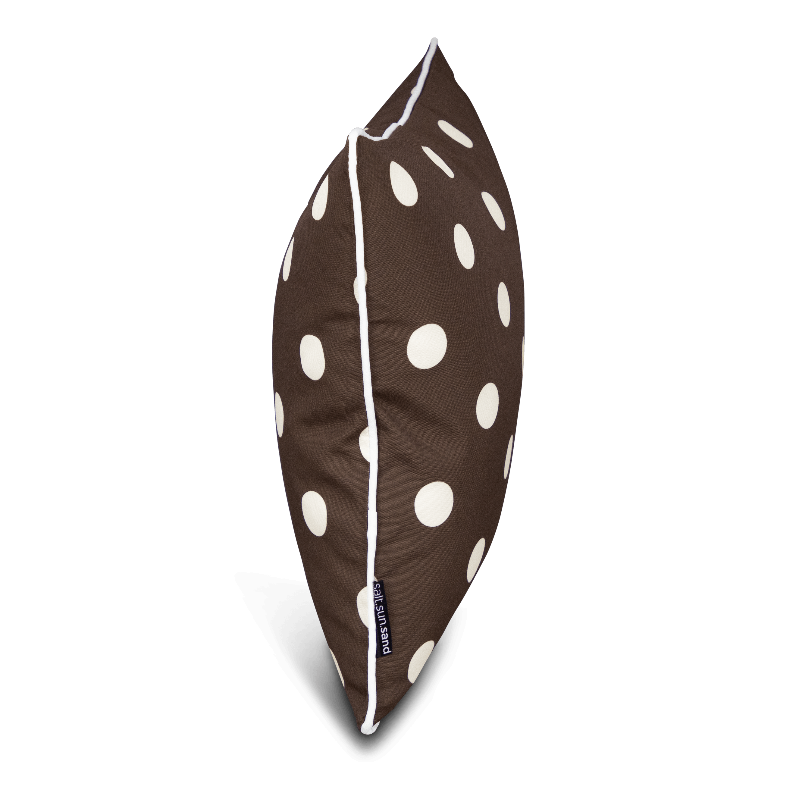 Bondi Choc Polka - 45 x 45 cm Piped Cushion