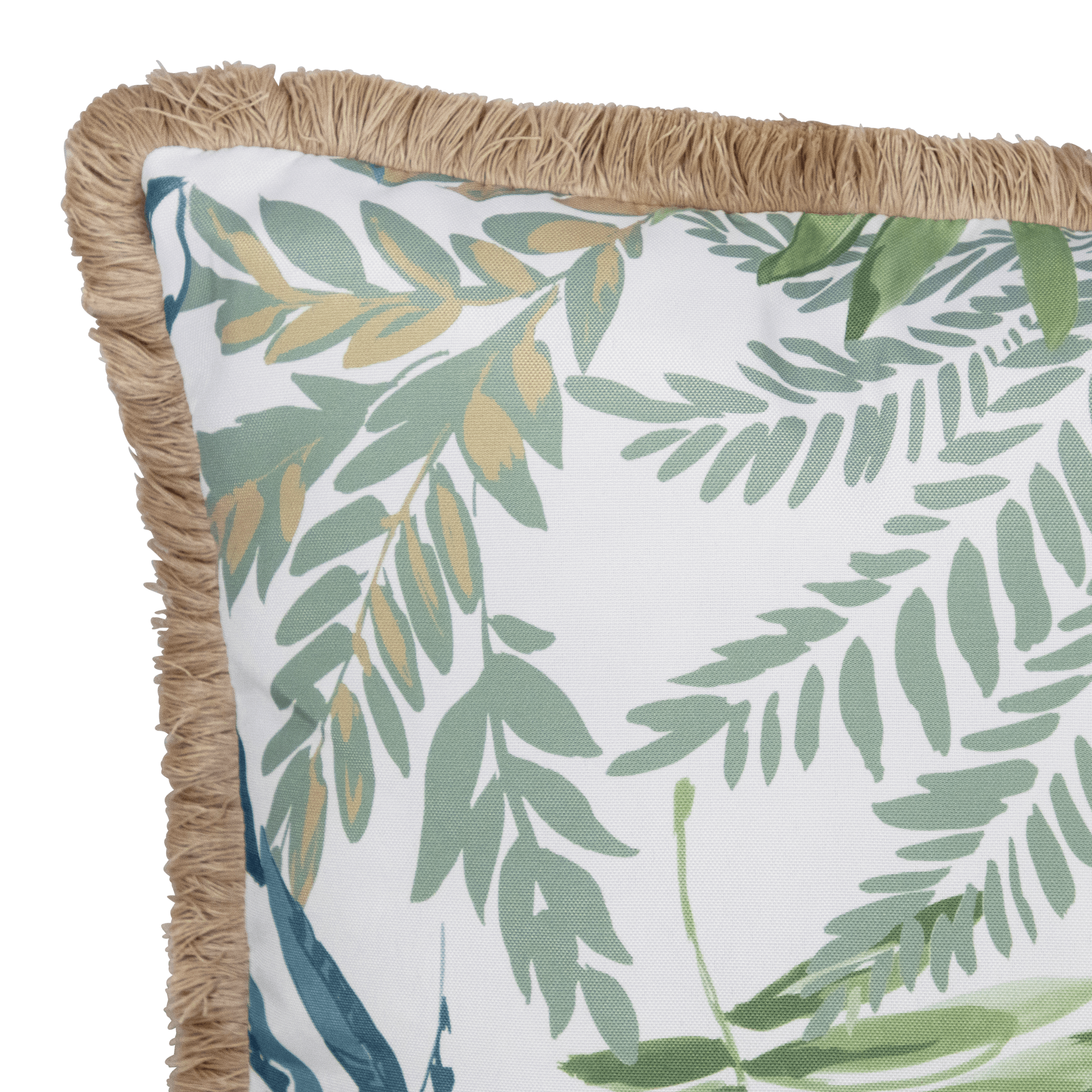 Tahiti Evergreen - 30x50cm Fringed Outdoor Cushion (ETA Late May 26)