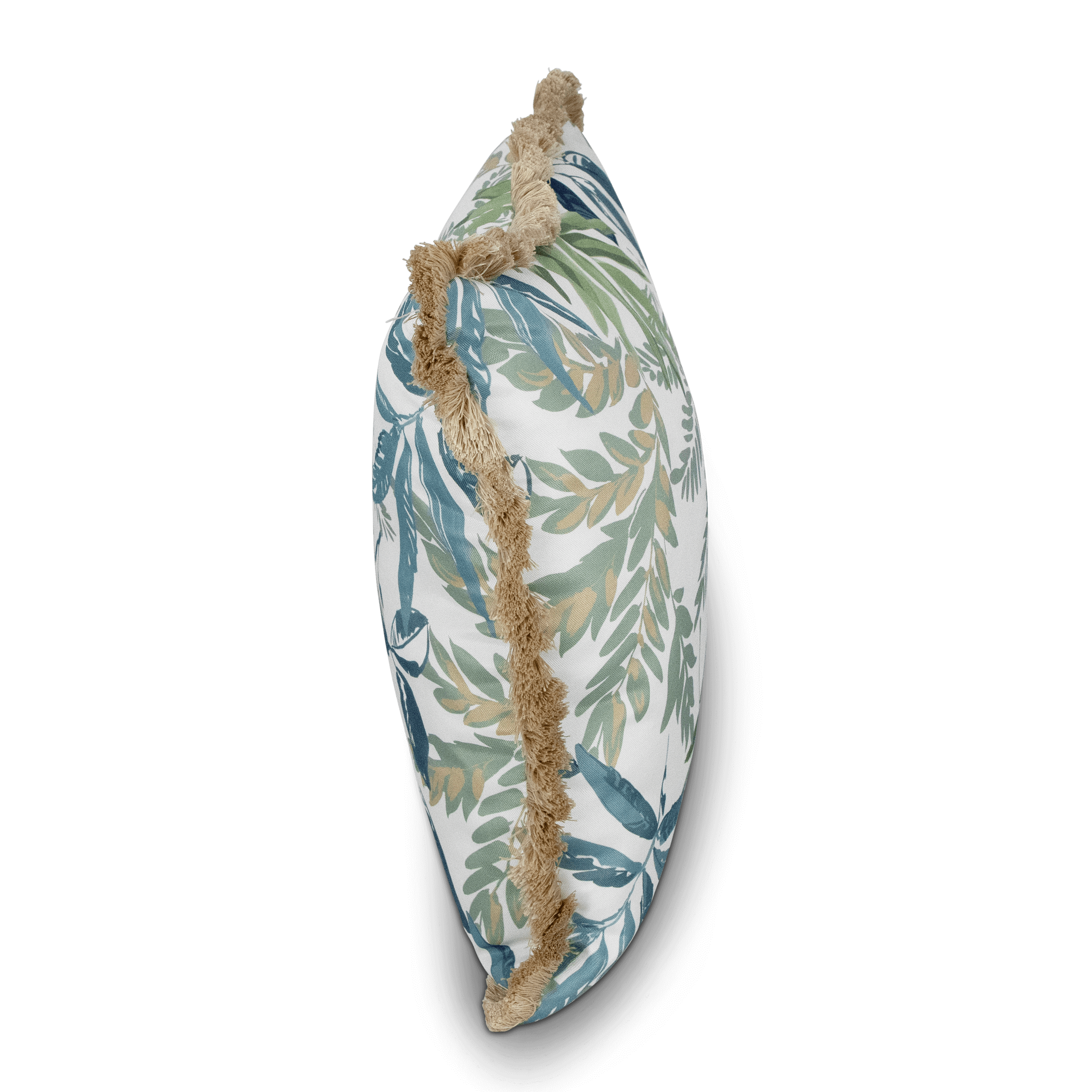 Tahiti Evergreen - 50x50cm Fringed Outdoor Cushion (ETA Late May 26)