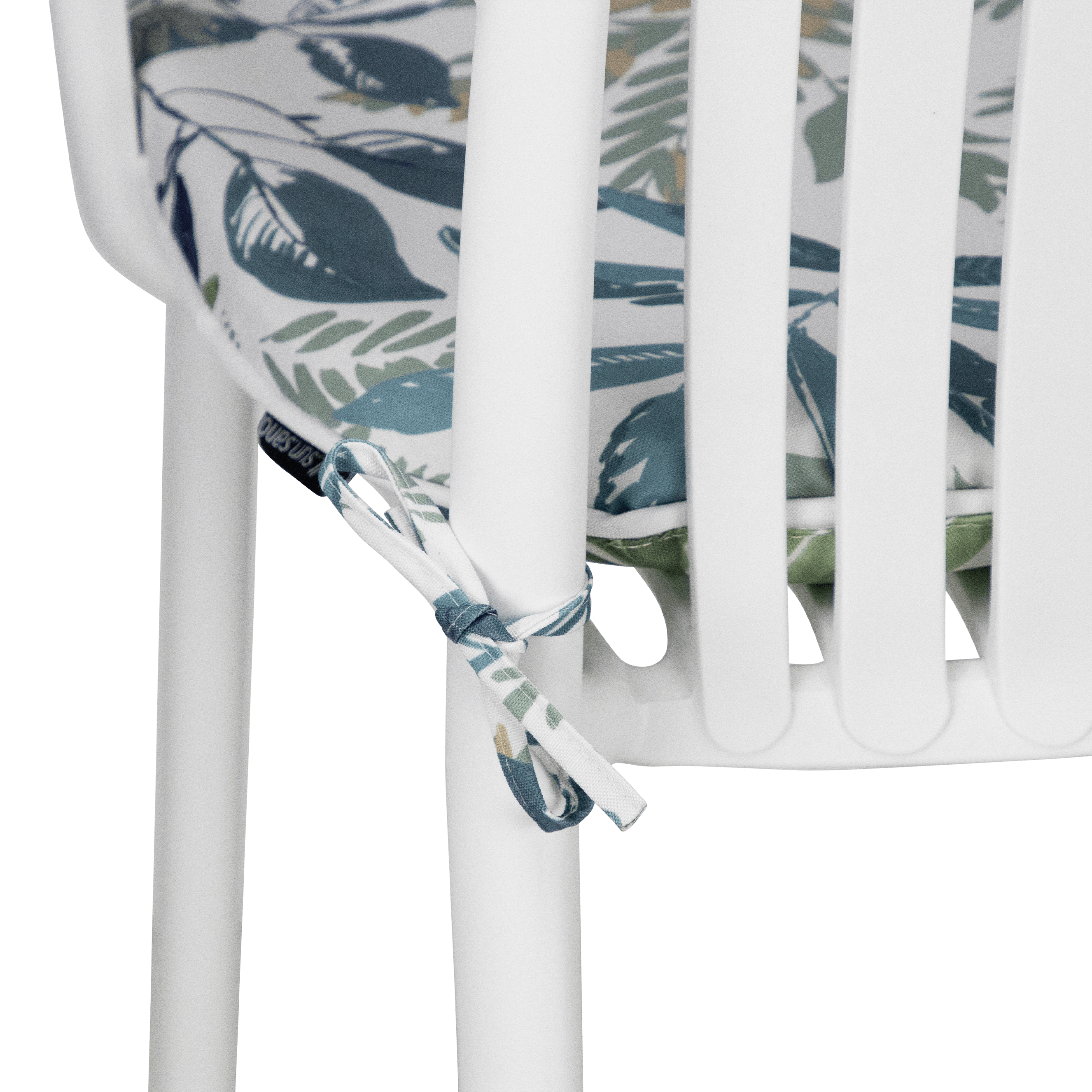 Tahiti Evergreen Rounded Outdoor Chair Pad - 40x42x5cm