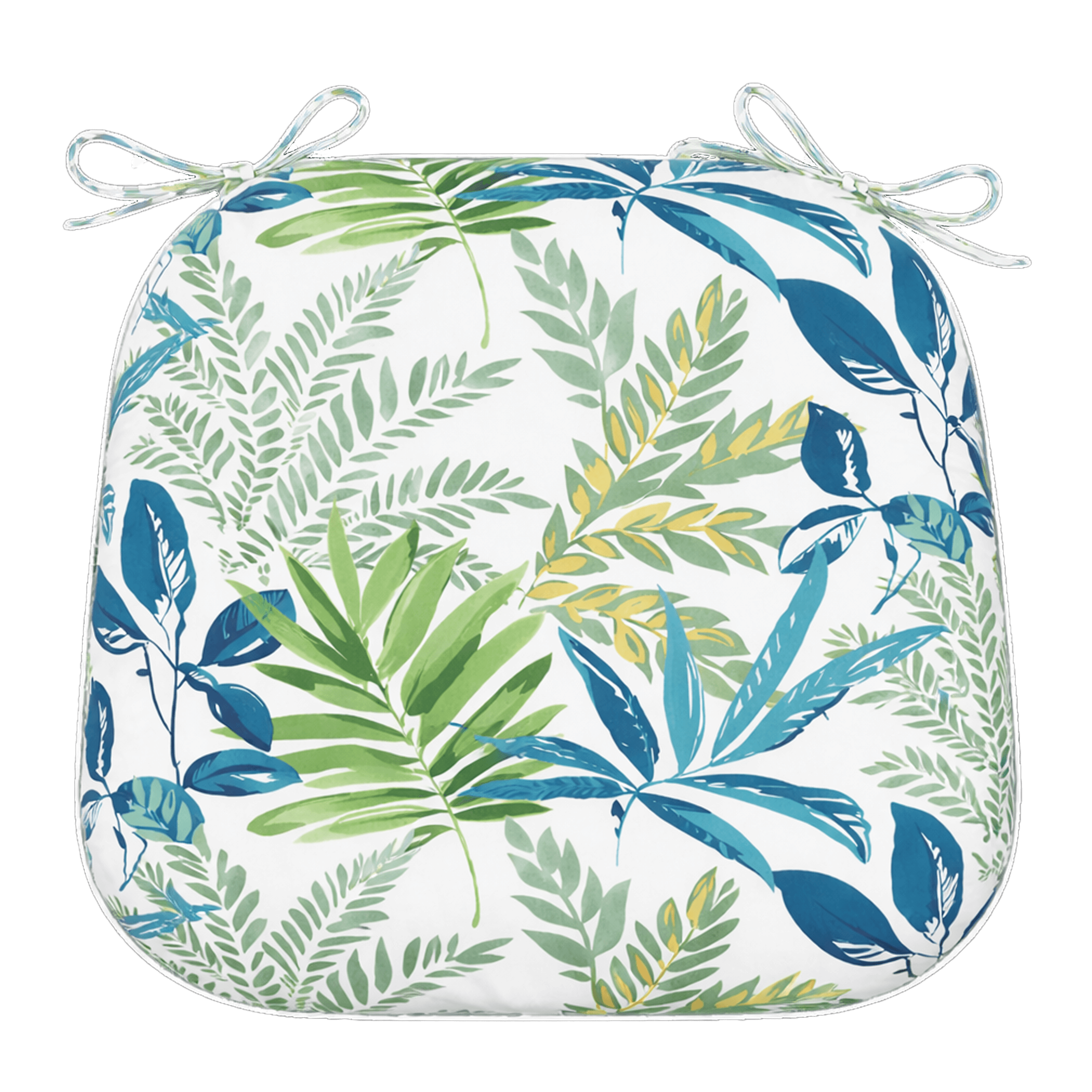 Tahiti Evergreen Rounded Outdoor Chair Pad - 40x42x5cm