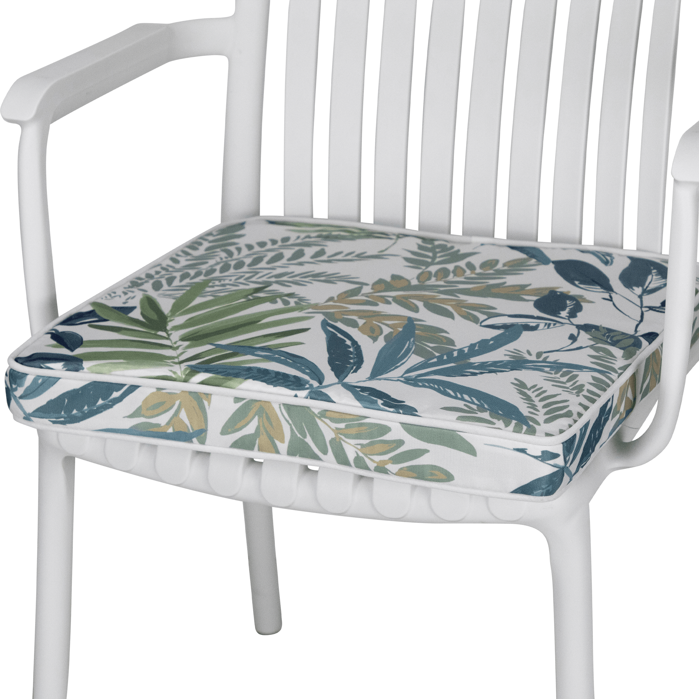 Tahiti Evergreen Square Outdoor Chair Pad - 43x43x4cm