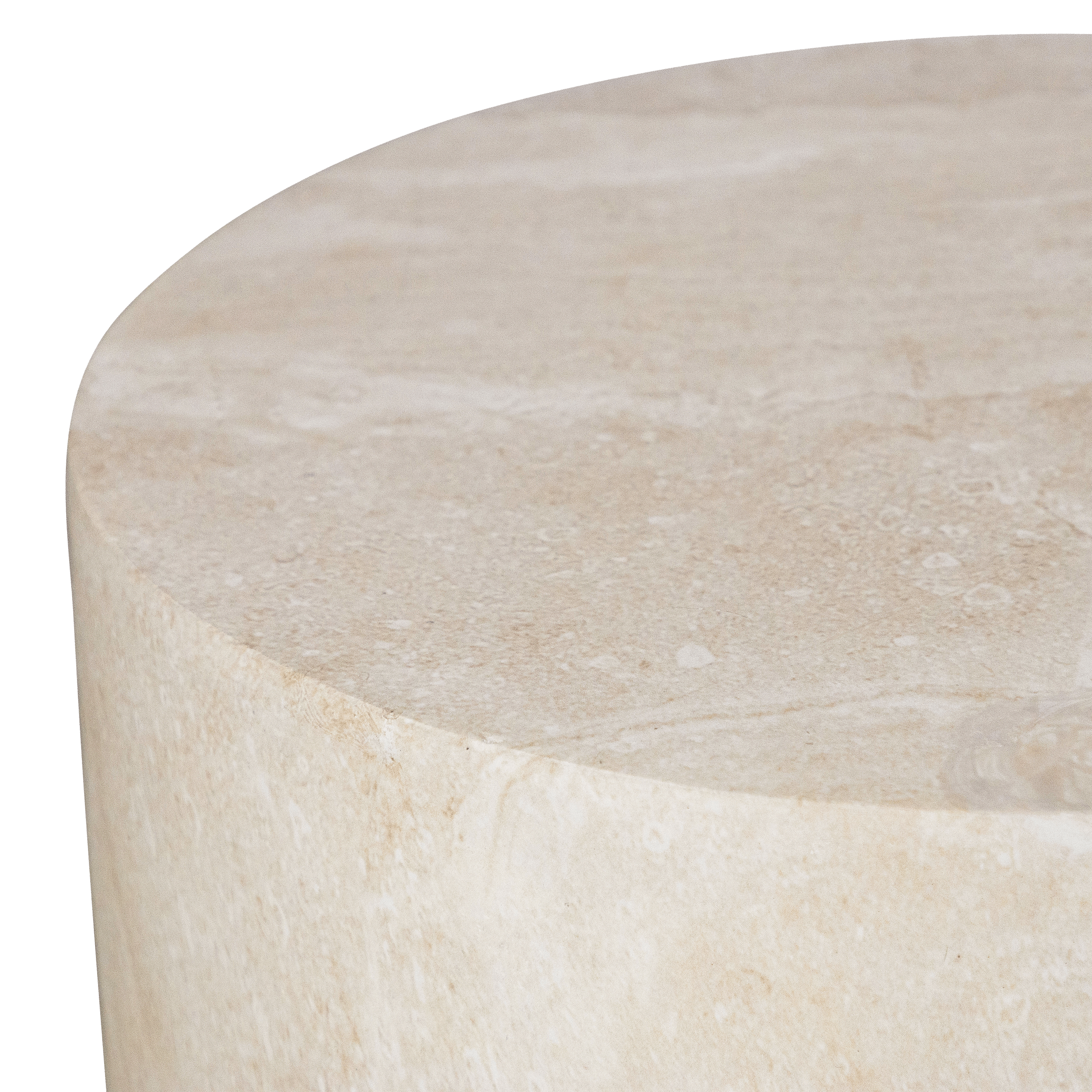 Firenze Side Table in MGO Travertine Finish