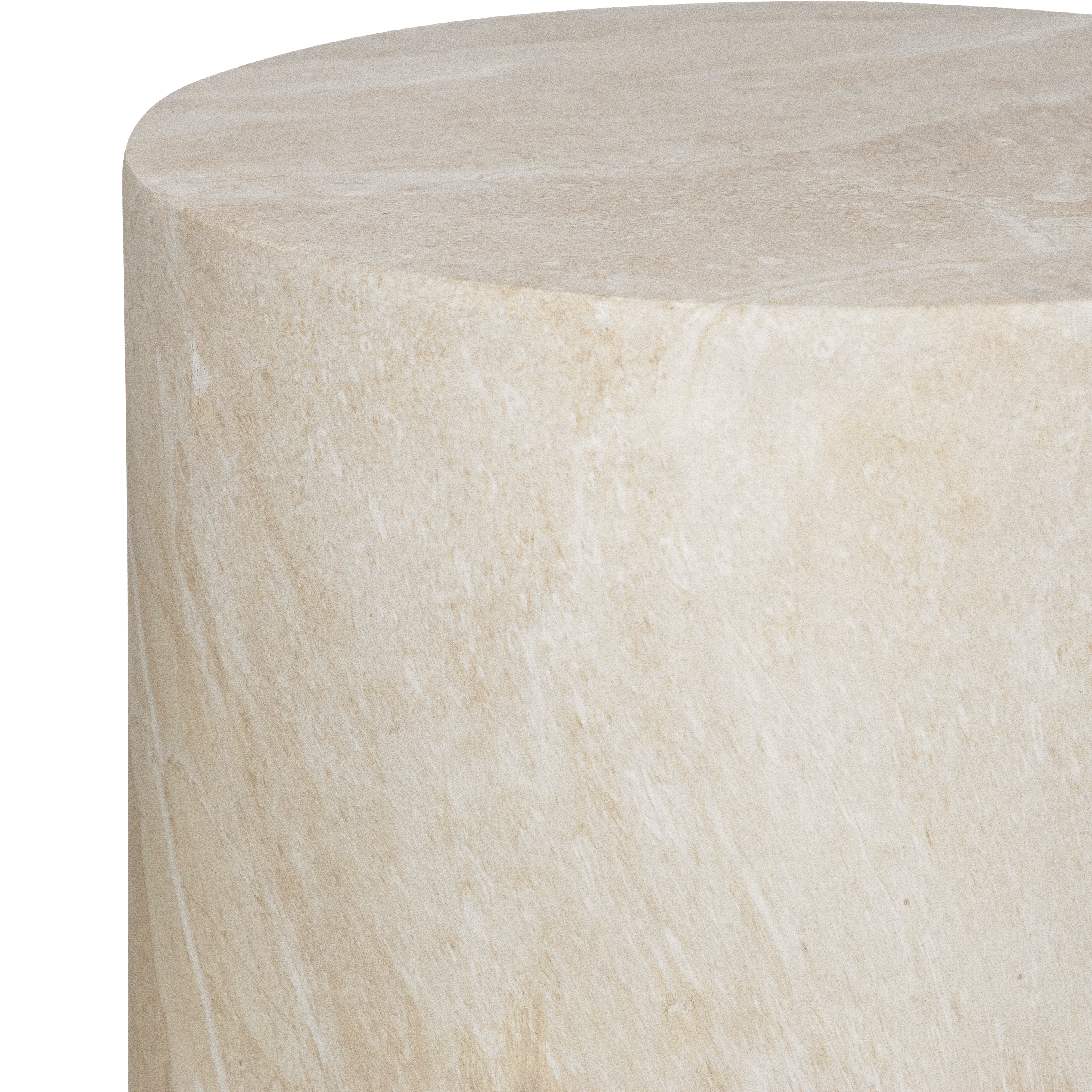 Firenze Side Table in MGO Travertine Finish