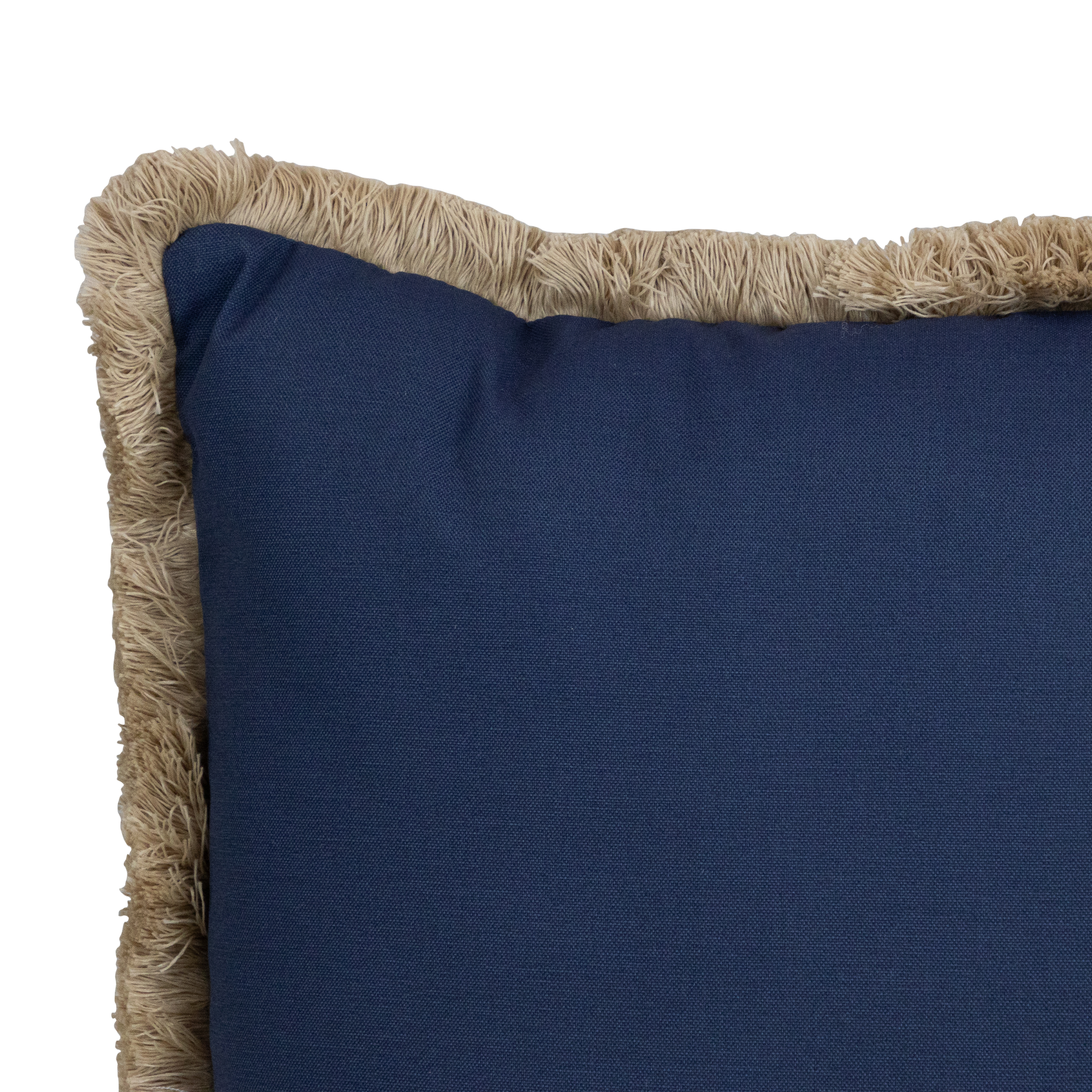 Tahiti Navy - 30x50cm Fringed Outdoor Cushion
