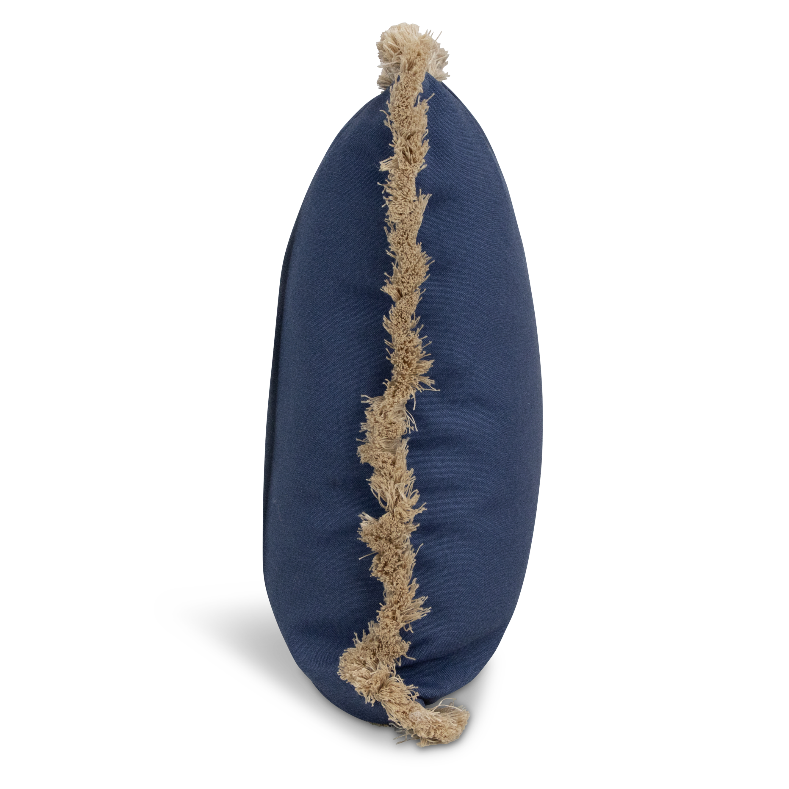 Tahiti Navy - 50x50cm Fringed Outdoor Cushion
