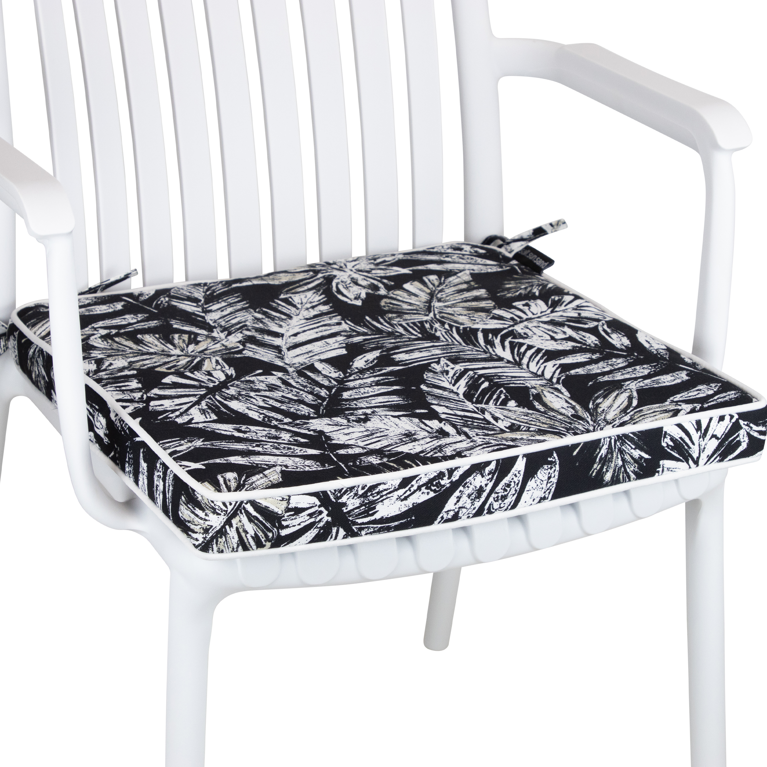 Tahiti Black Escape Square Outdoor Chair Pad - 43x43x4cm