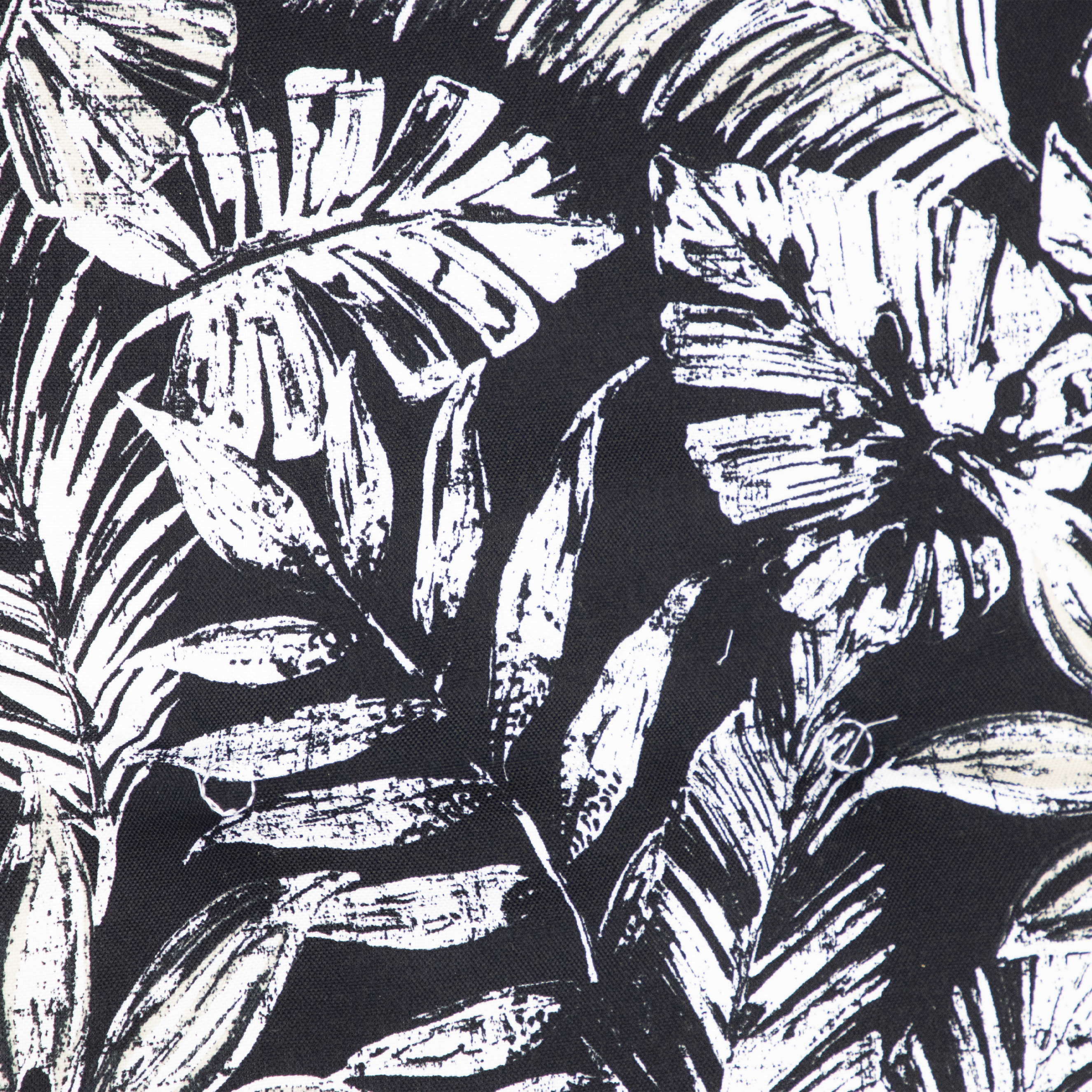 Tahiti Black Escape - 50x50cm Fringed Outdoor Cushion