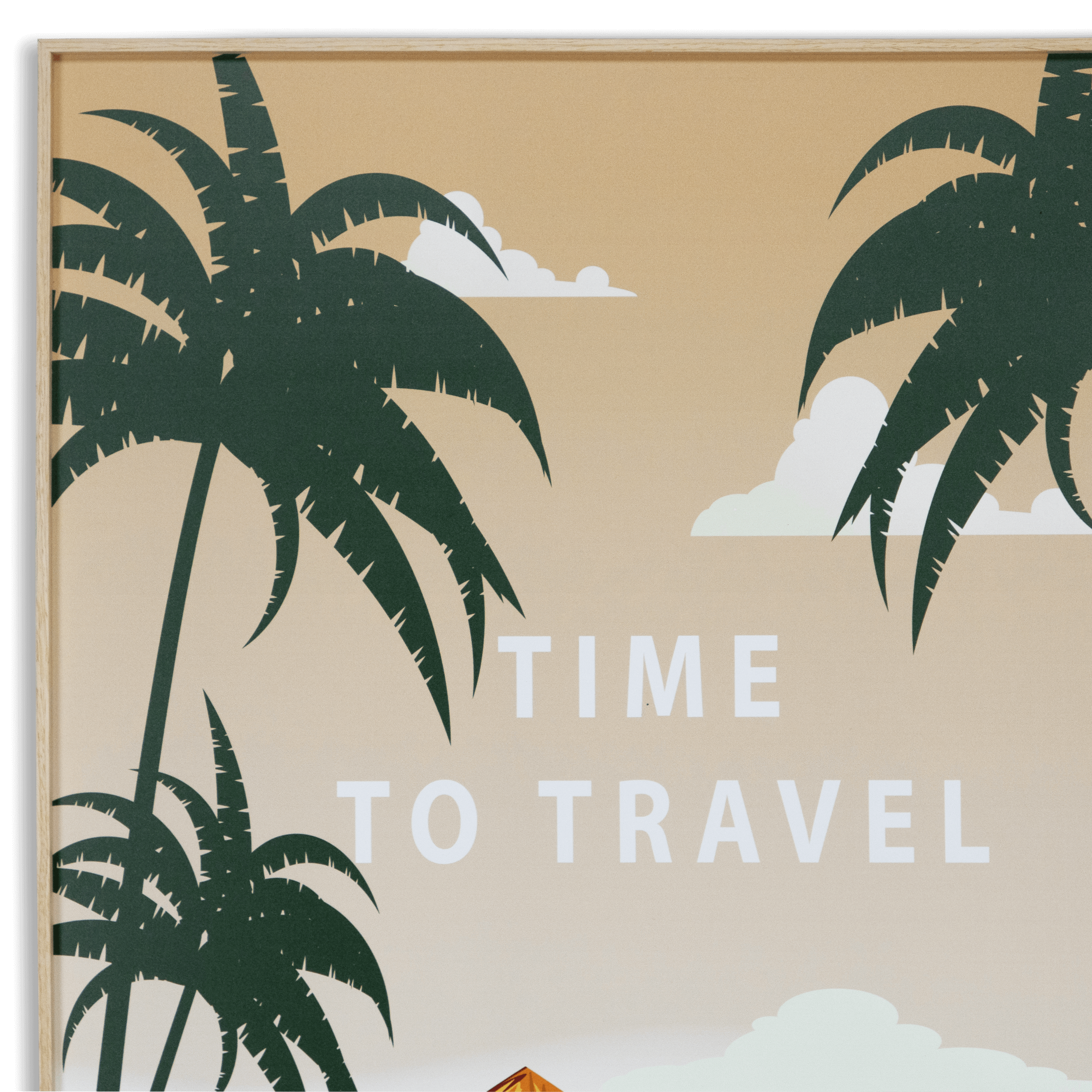 Time To Travel - 60 x 100cm Outdoor UV Wall Art with Beech Aluminium Frame