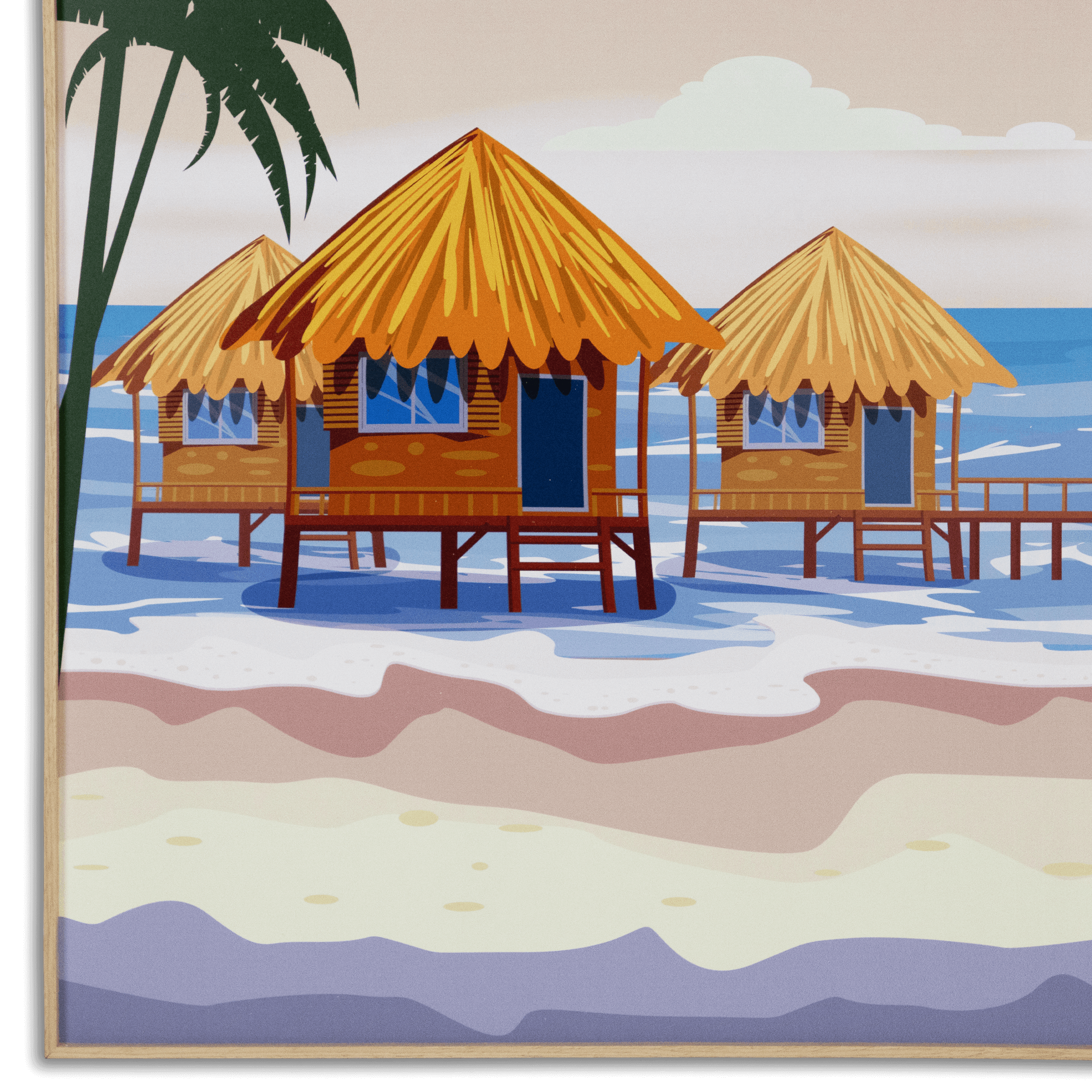 Time To Travel - 60 x 100cm Outdoor UV Wall Art with Beech Aluminium Frame