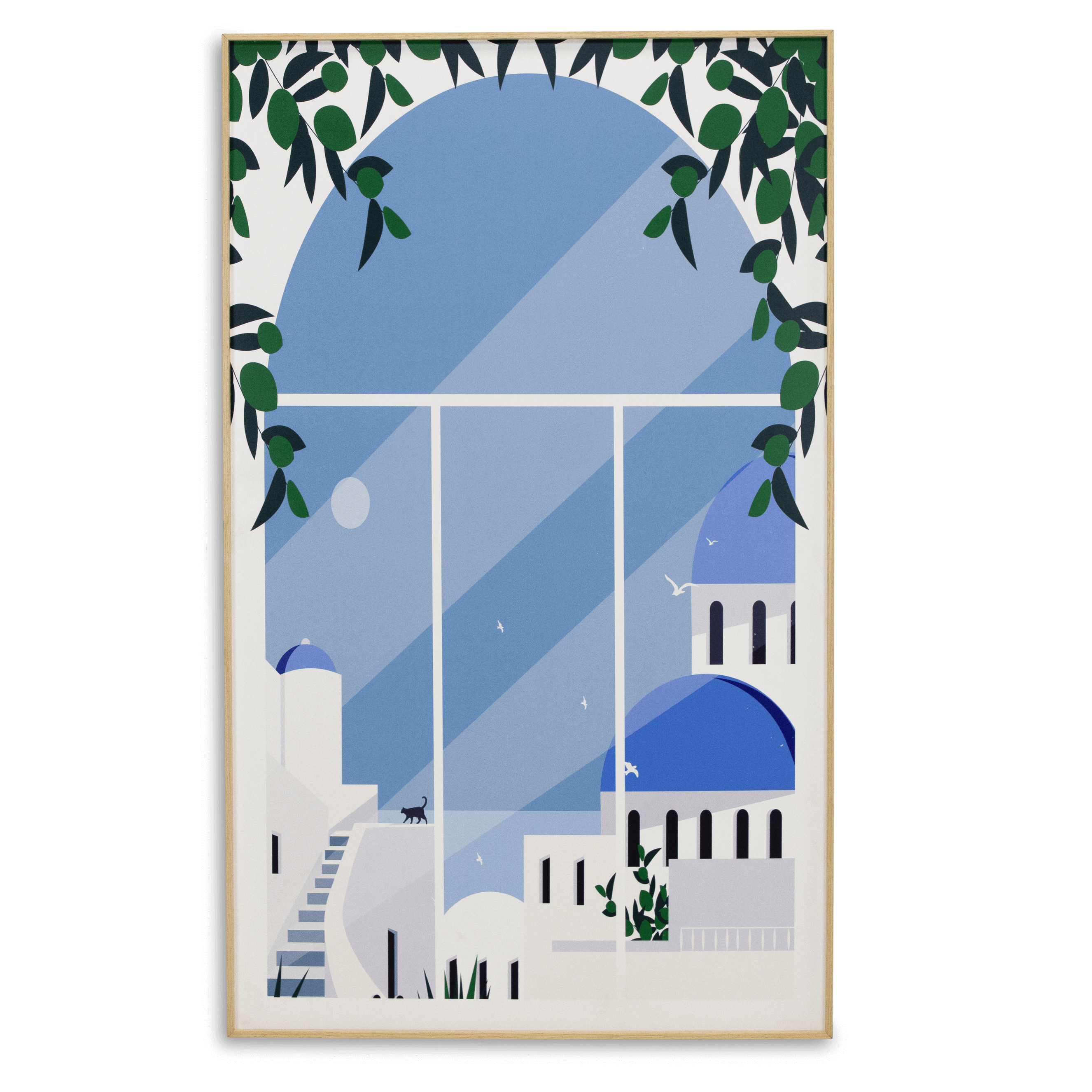 Window To Paradise - 60 x 100cm Outdoor UV Wall Art with Beech Aluminium Frame