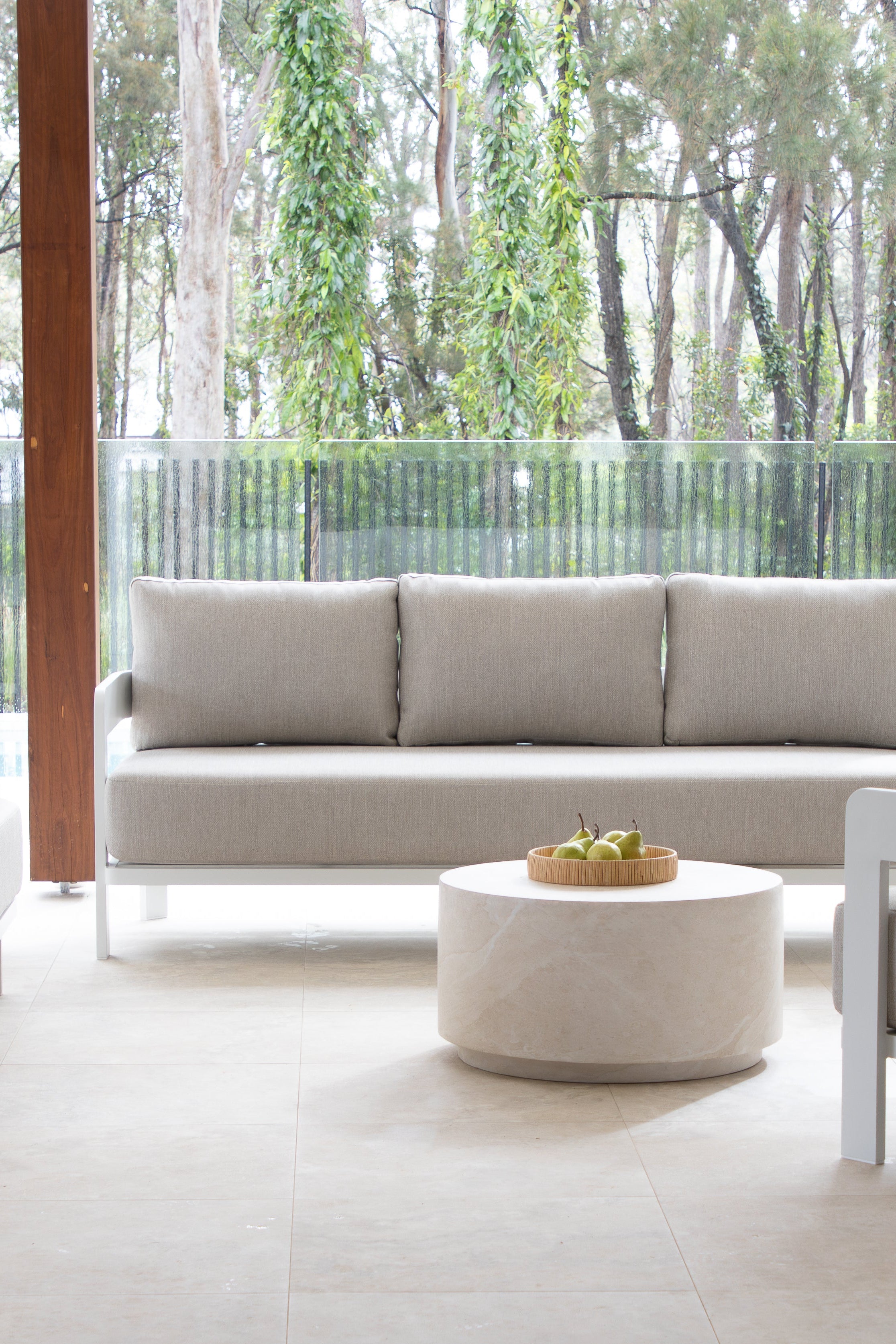 Firenze Coffee Table in MGO Travertine Finish