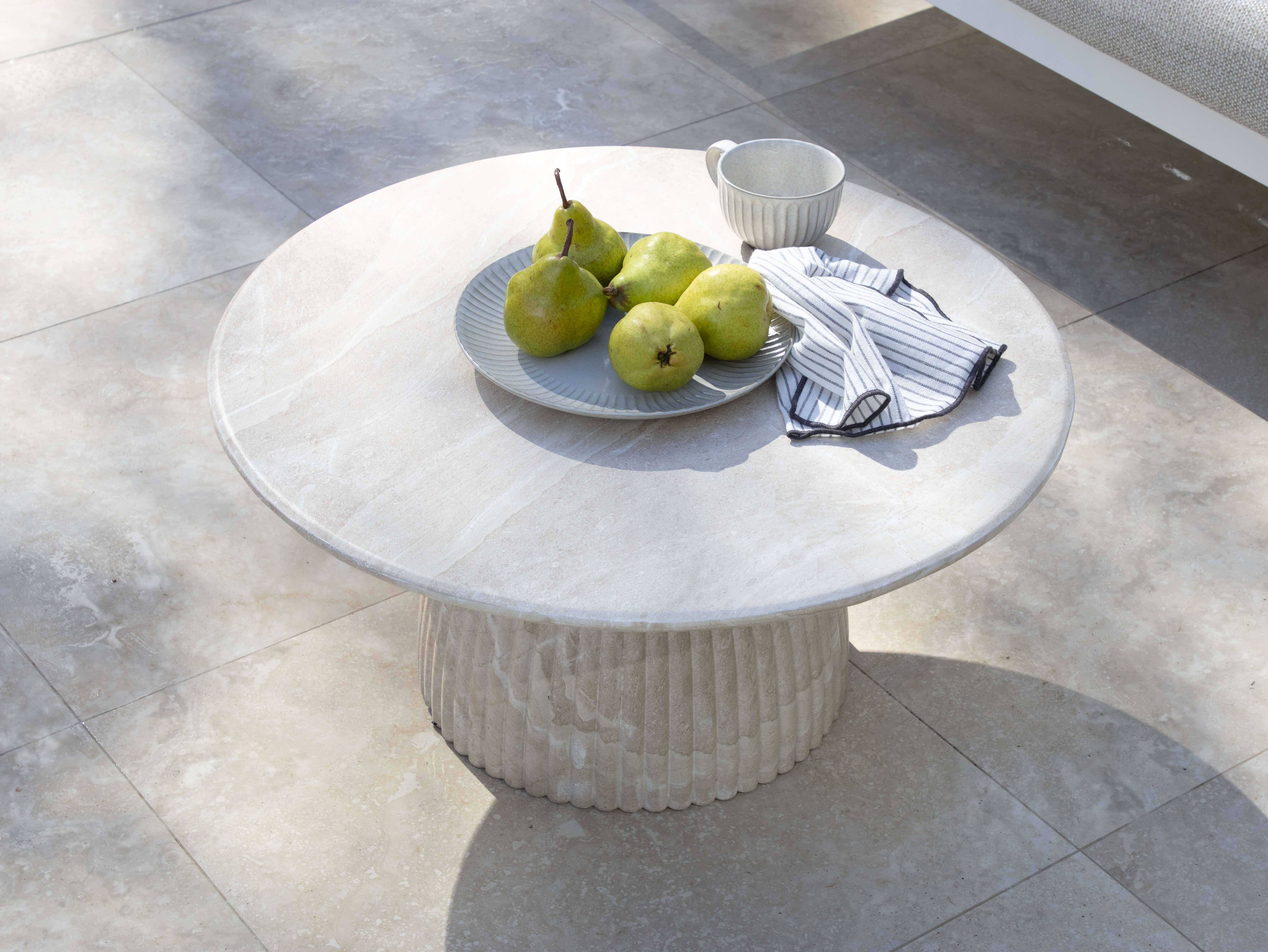 Roma Coffee Table in MGO Travertine Finish