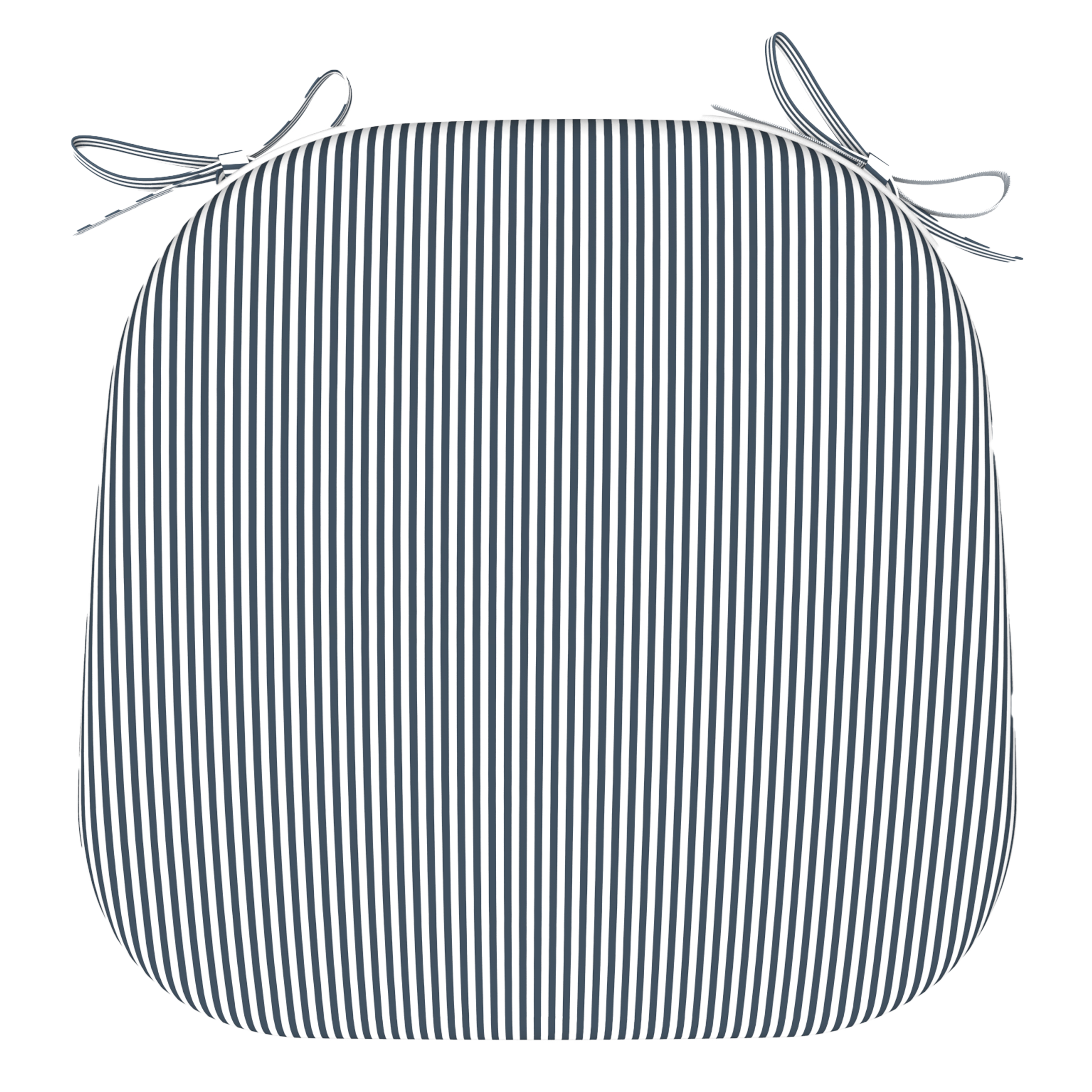 Tahiti Marine Stripe Rounded Outdoor Chair Pad - 40x42x5cm