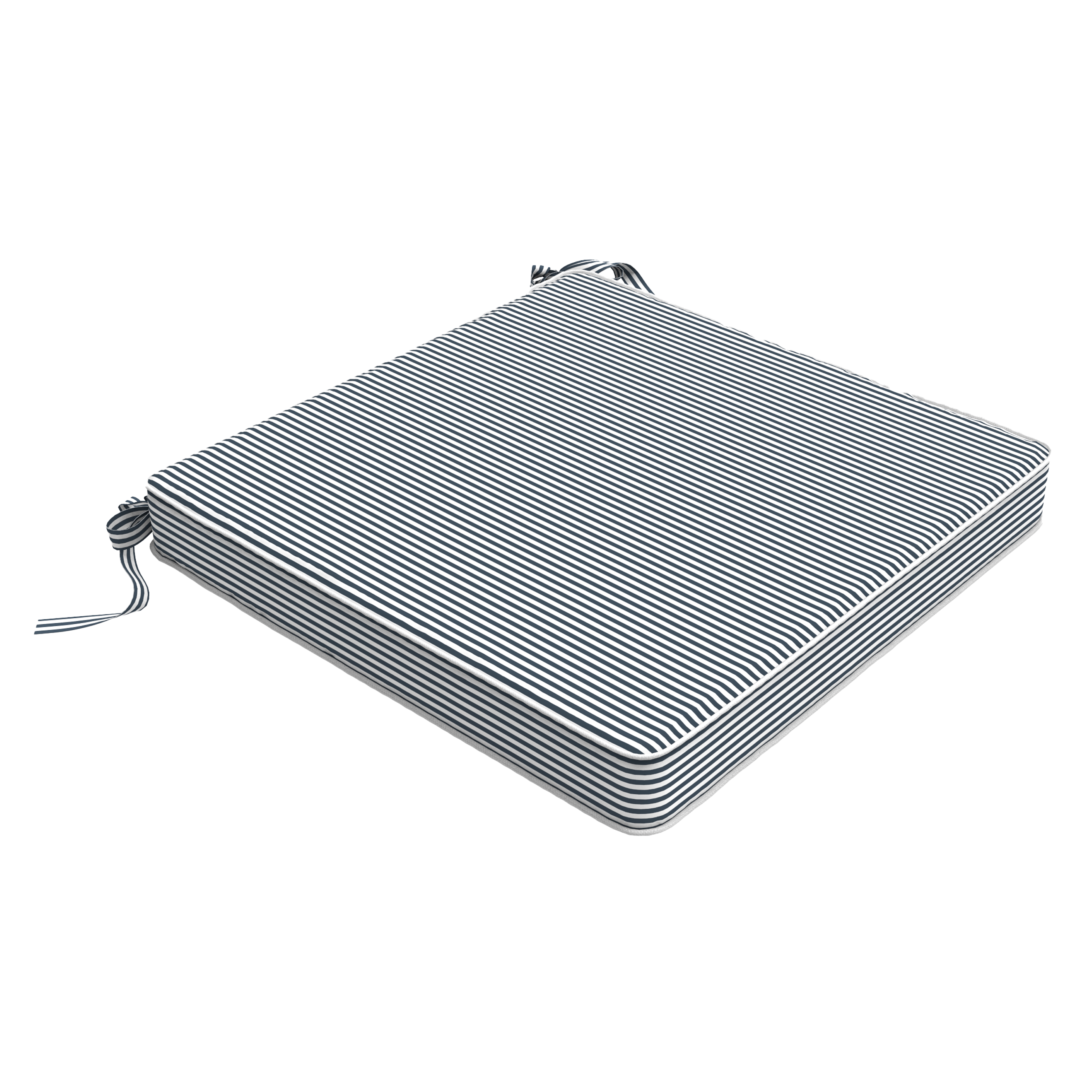 Tahiti Marine Stripe Square Outdoor Chair Pad - 43x43x4cm
