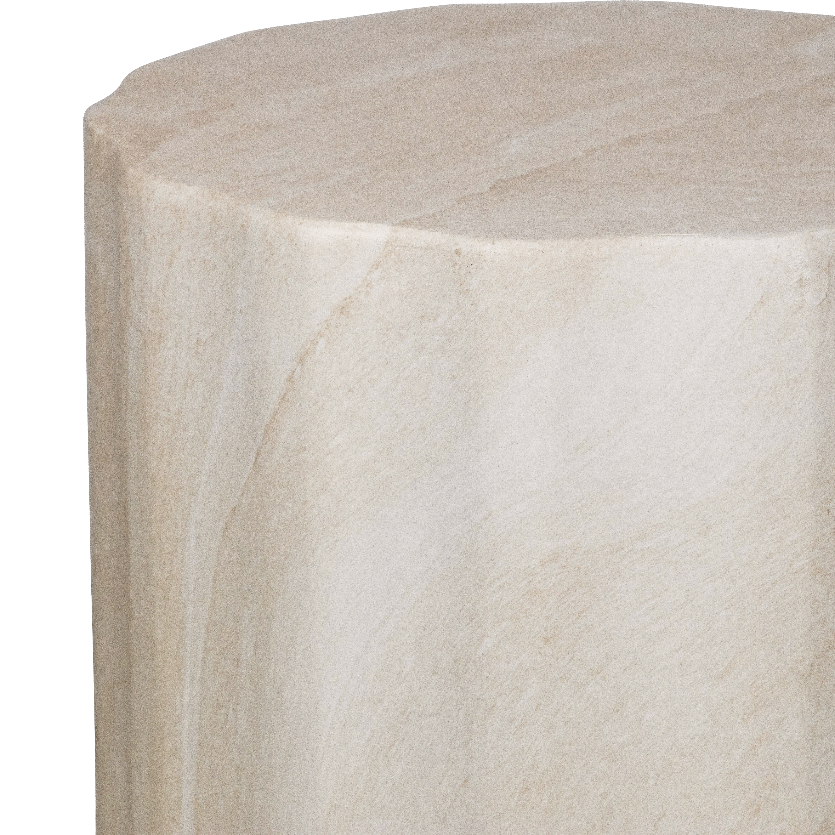 Napoli Side Table in MGO Travertine Finish