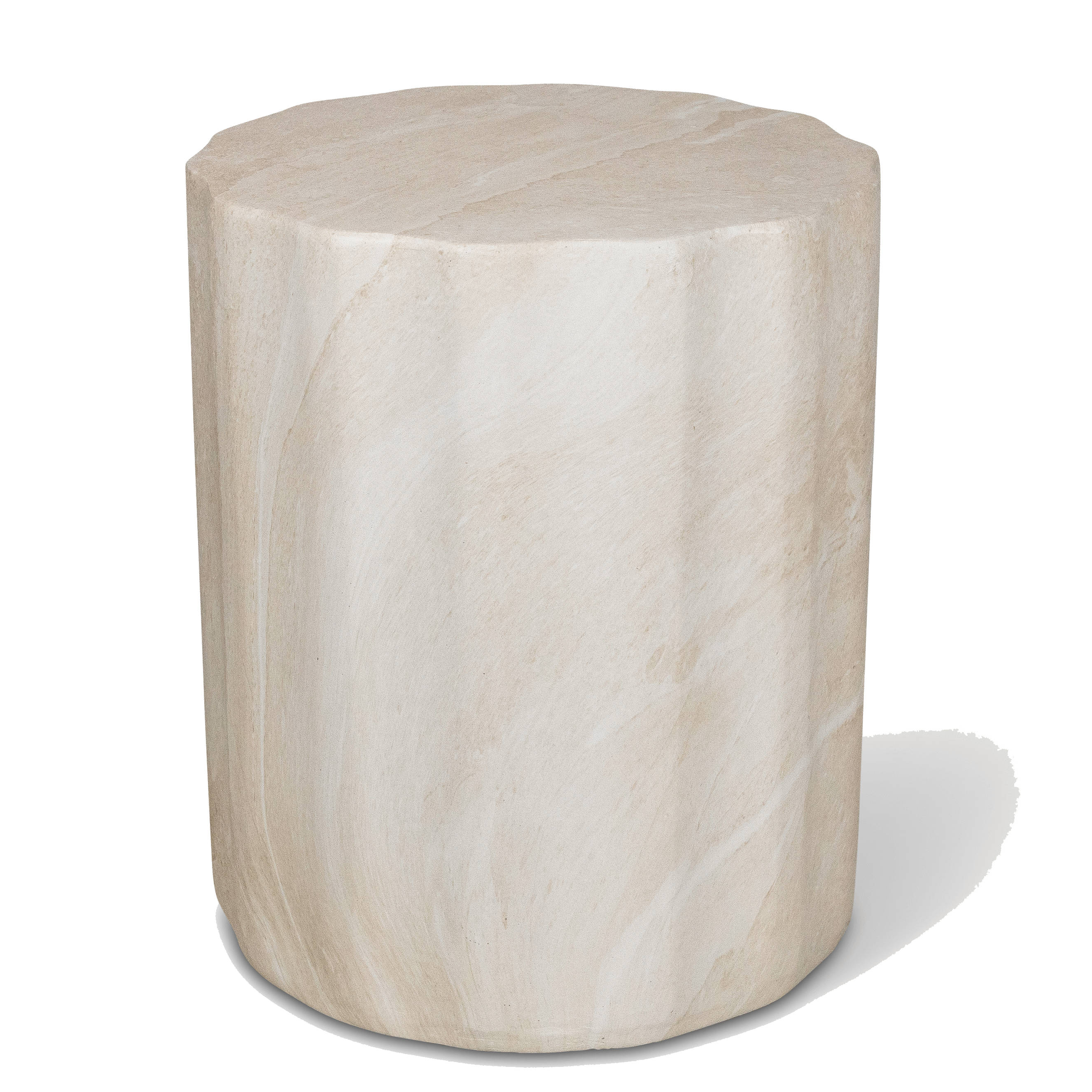 Napoli Side Table in MGO Travertine Finish