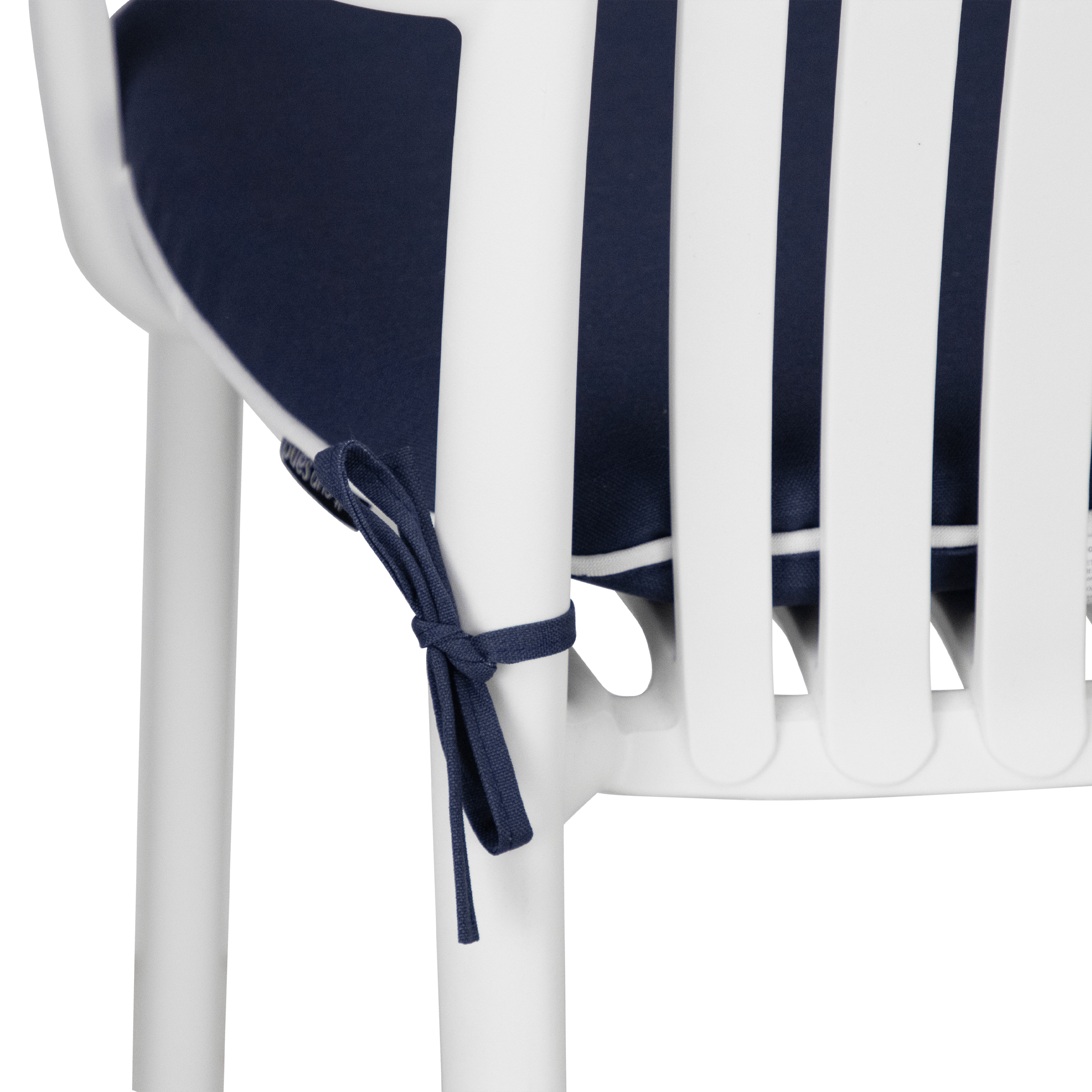 Tahiti Navy Rounded Outdoor Chair Pad - 40x42x5cm