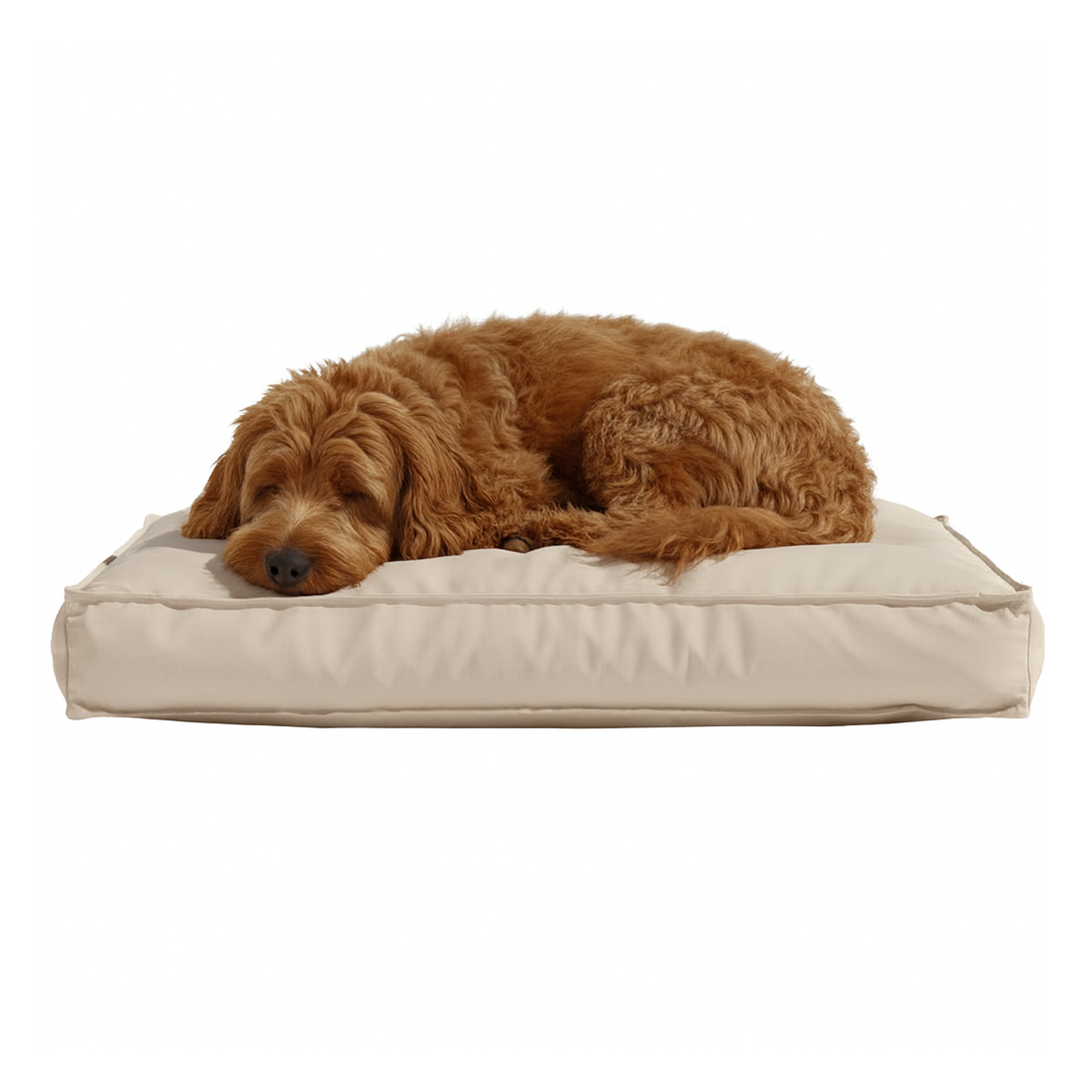 Pawesome Indoor/Outdoor Premium Rectangle Dog Bed in Tweed Beige