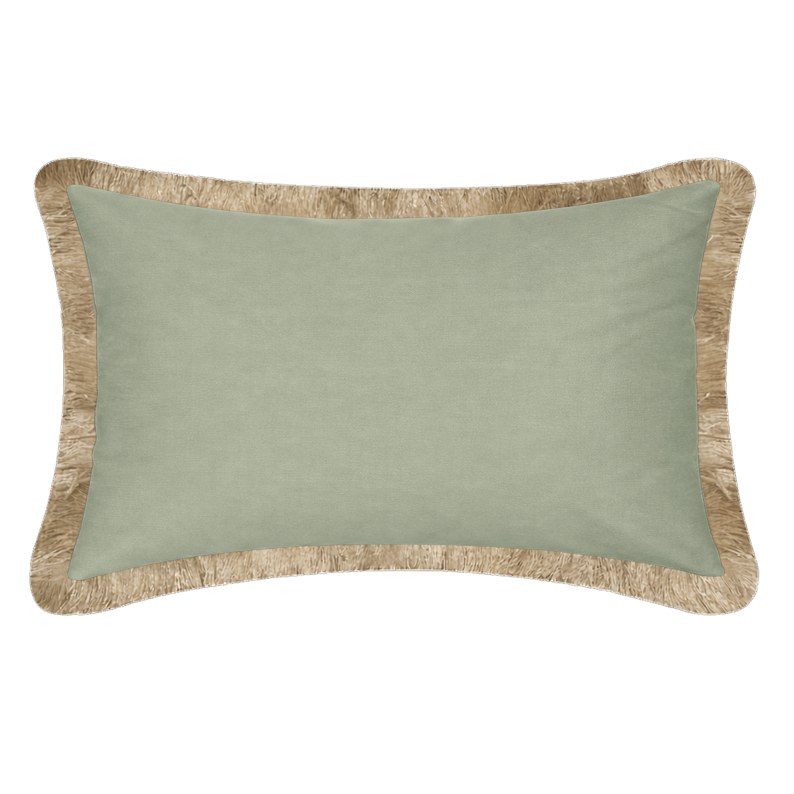 Tahiti Sage - 30x50cm Fringed Outdoor Cushion (ETA Late May 26)