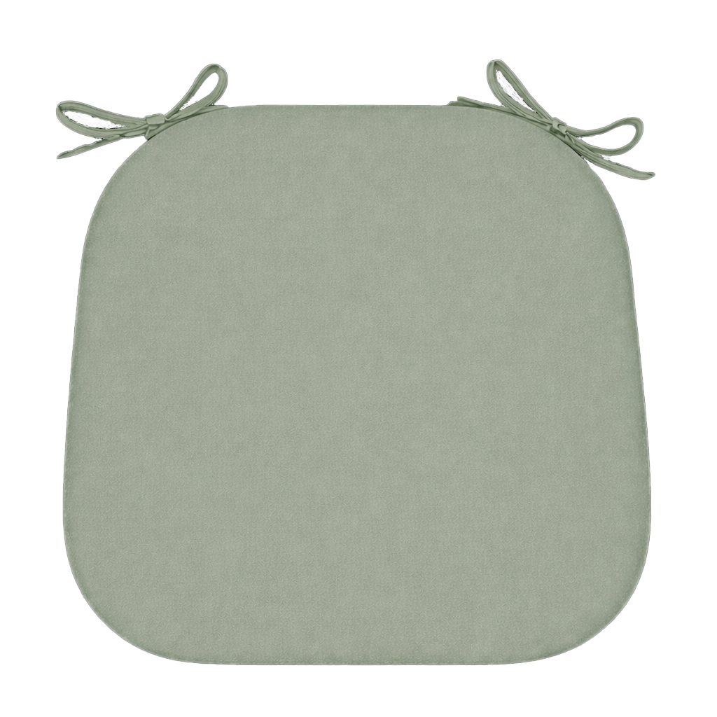 Tahiti Sage Rounded Outdoor Chair Pad - 40x42x5cm