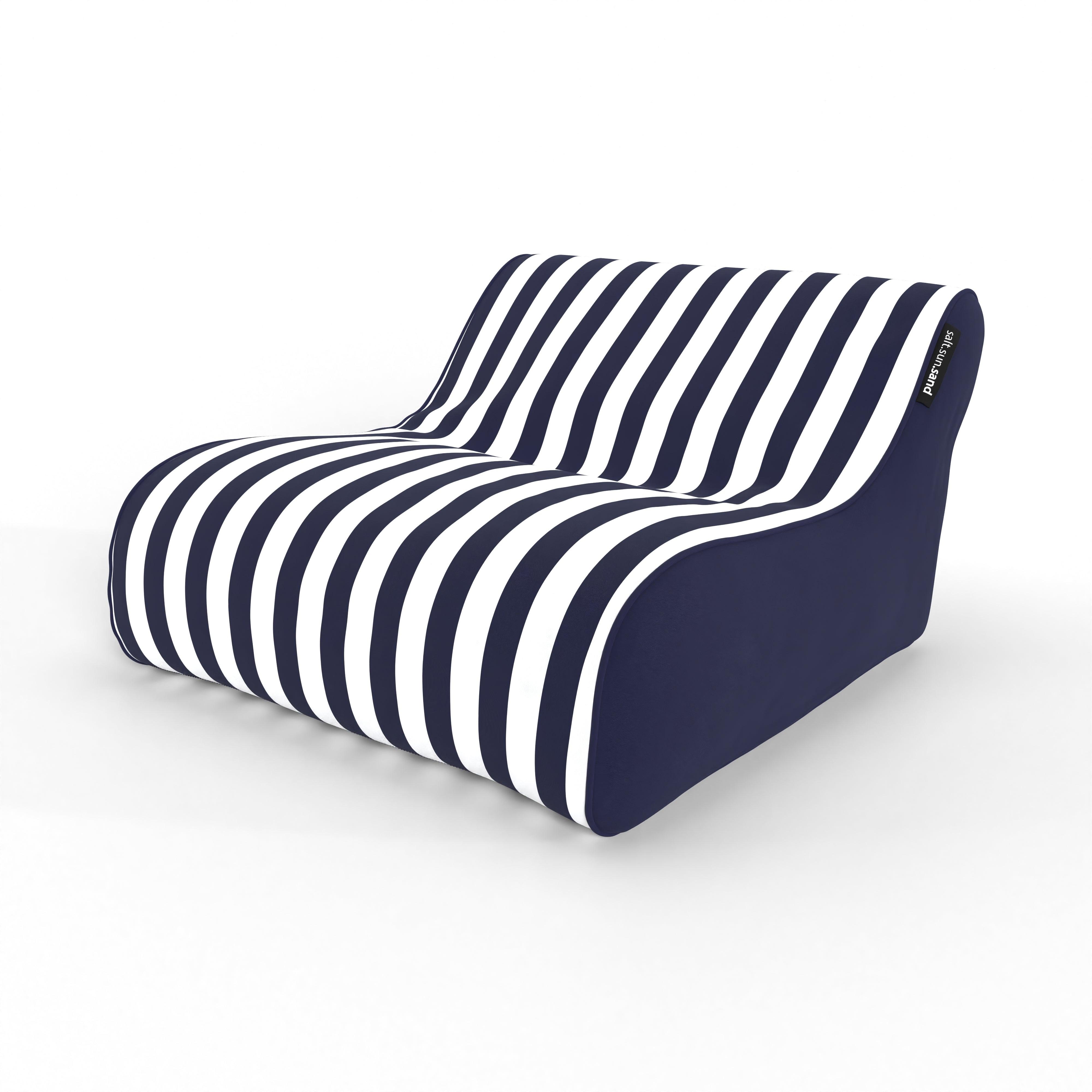 Outdoor Pool Bean Bag - Torquay Navy Stripe