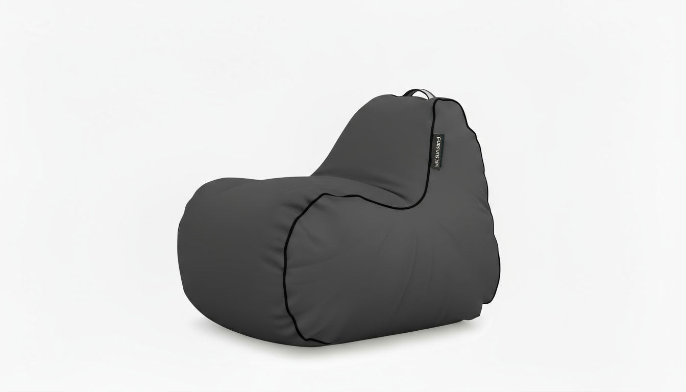 Byron Bay Outdoor Waterproof Bean Bag in Black Check