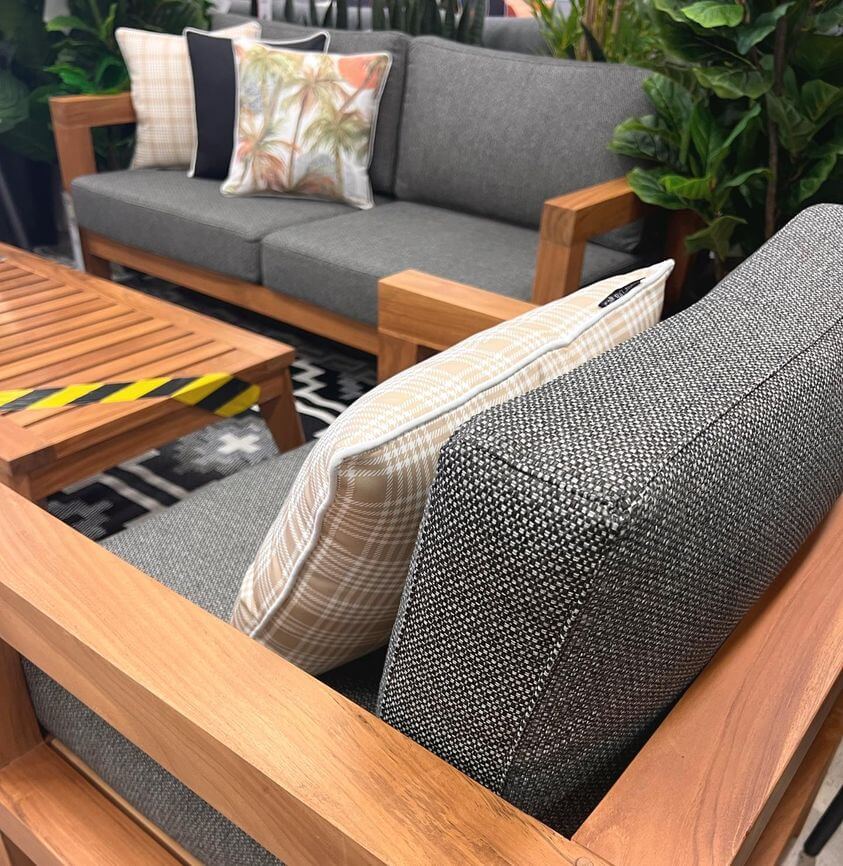 Bondi Mad About Plaid - 45 x 45 cm Piped Outdoor Cushion
