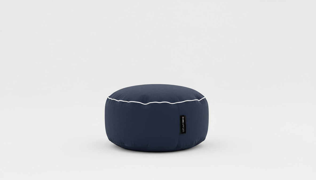 Byron Bay Outdoor Ottoman in Navy