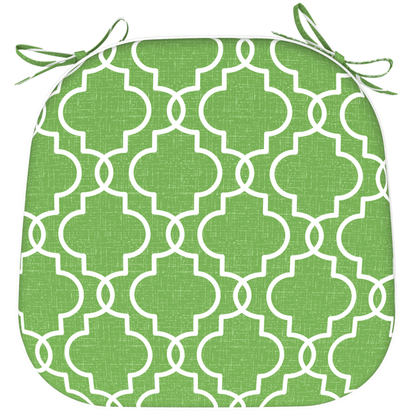Rounded Outdoor Chair Pad - Luscious Lime