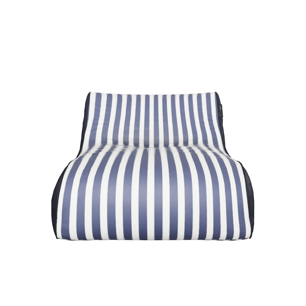 Torquay Outdoor Pool Bean Bag in Navy Stripe