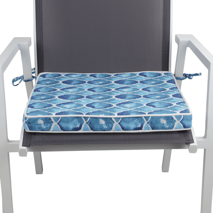 Tahiti Coastal Crush Square Chair Pad - 43x43x4cm - saltsunsand