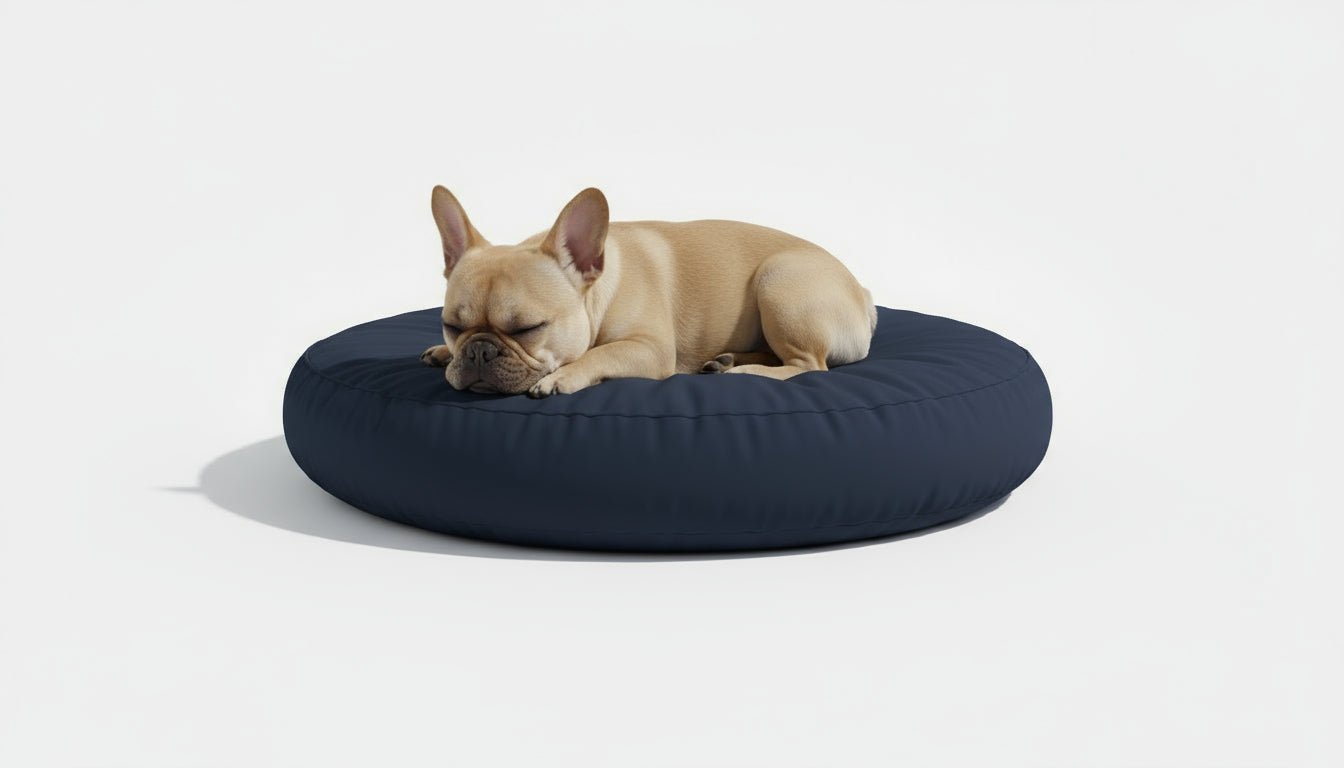 Pawesome Indoor/Outdoor Premium Round Dog Bed in Navy