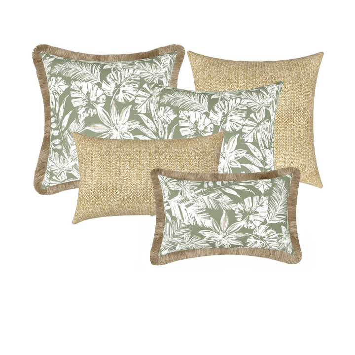 Tahiti Outdoor Cushions Stylist Selection - Sage Escape