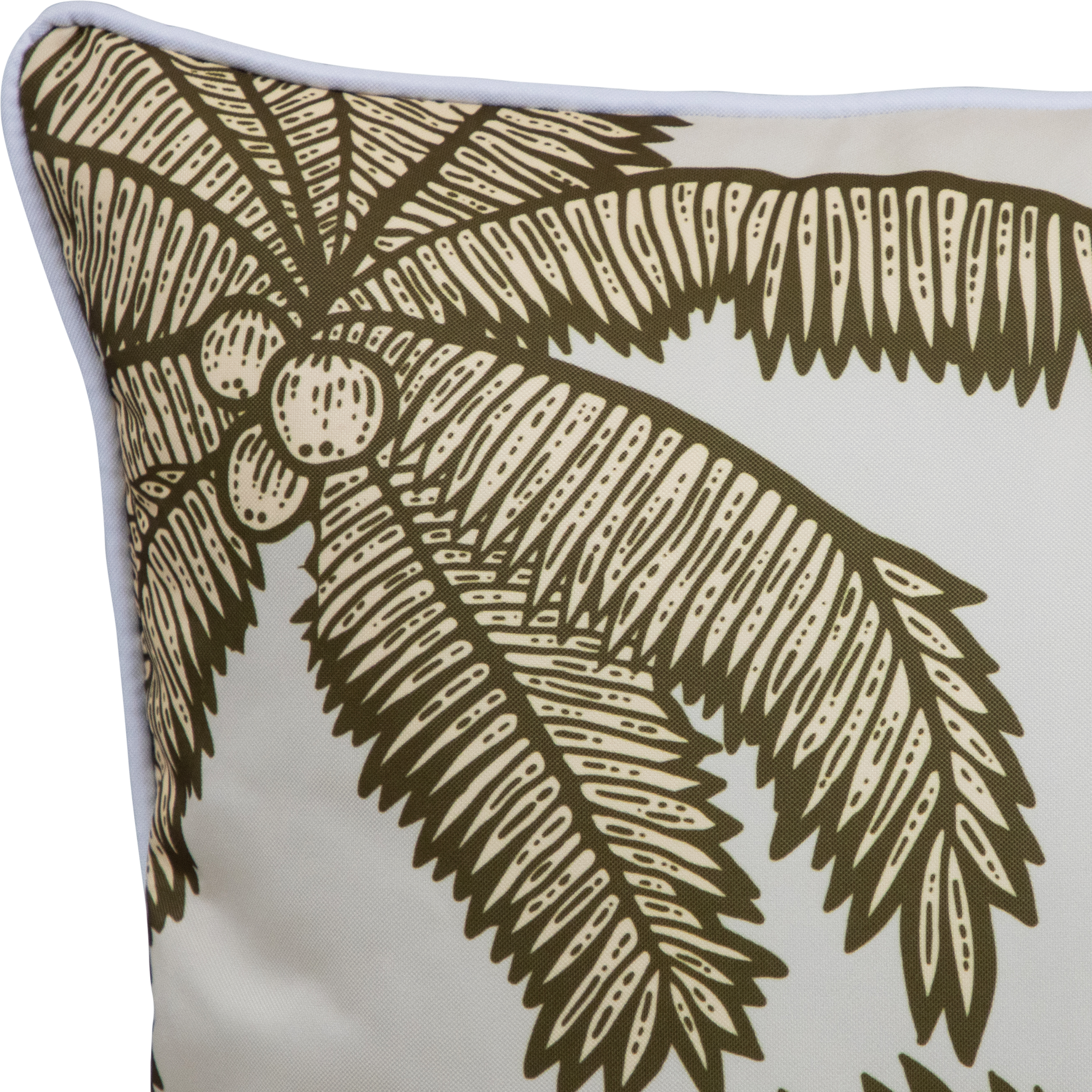 Bondi Coco Palm - 45 x 45 cm Piped Outdoor Cushion