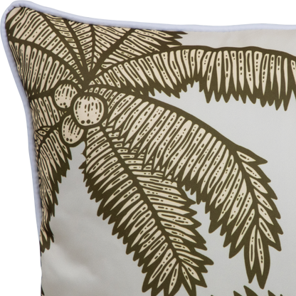 Bondi Coco Palm - 45 x 45 cm Piped Outdoor Cushion