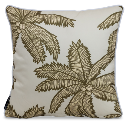 Bondi Coco Palm - 45 x 45 cm Piped Outdoor Cushion