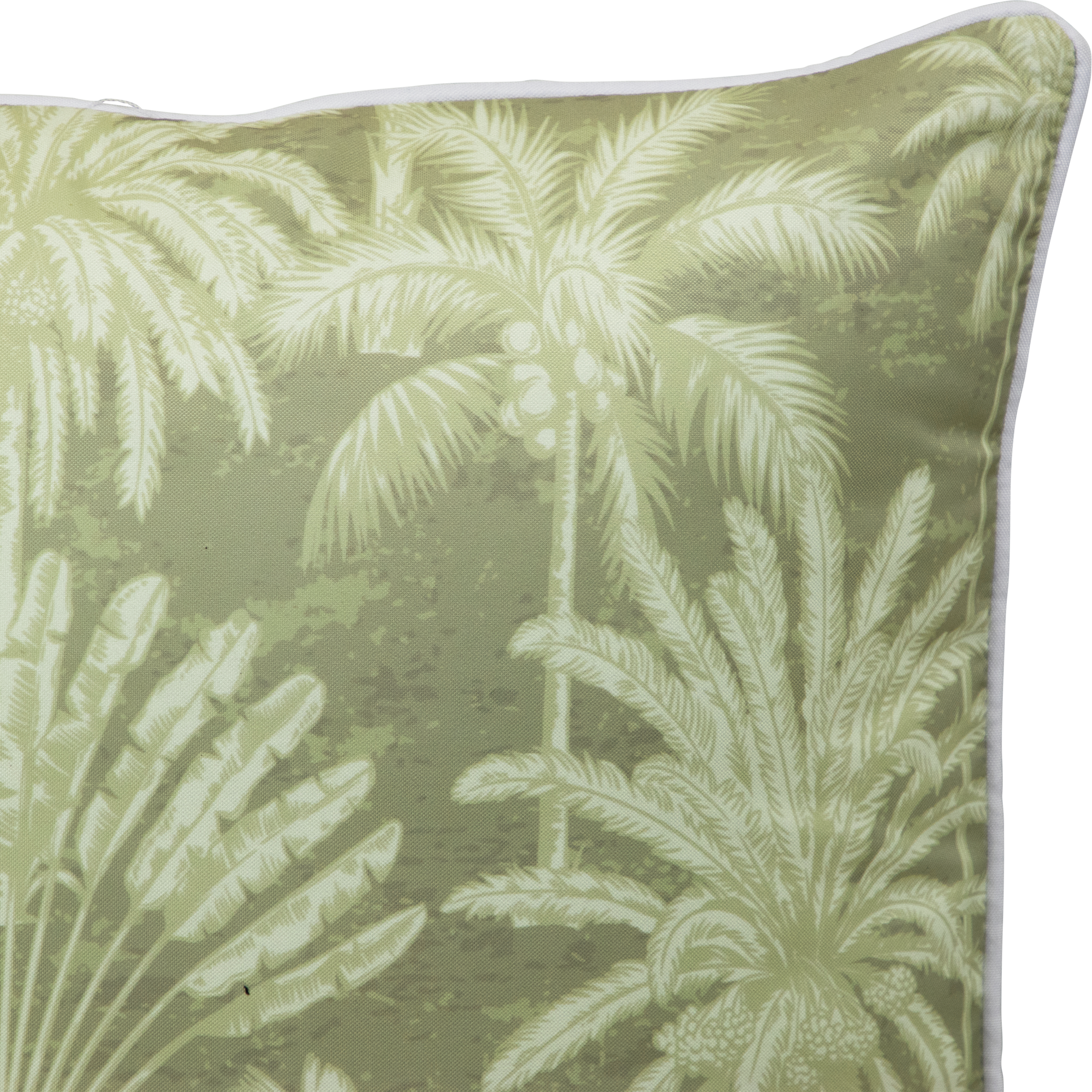 Bondi Urban Oasis Natural - 45 x 45 cm Piped Outdoor Cushion