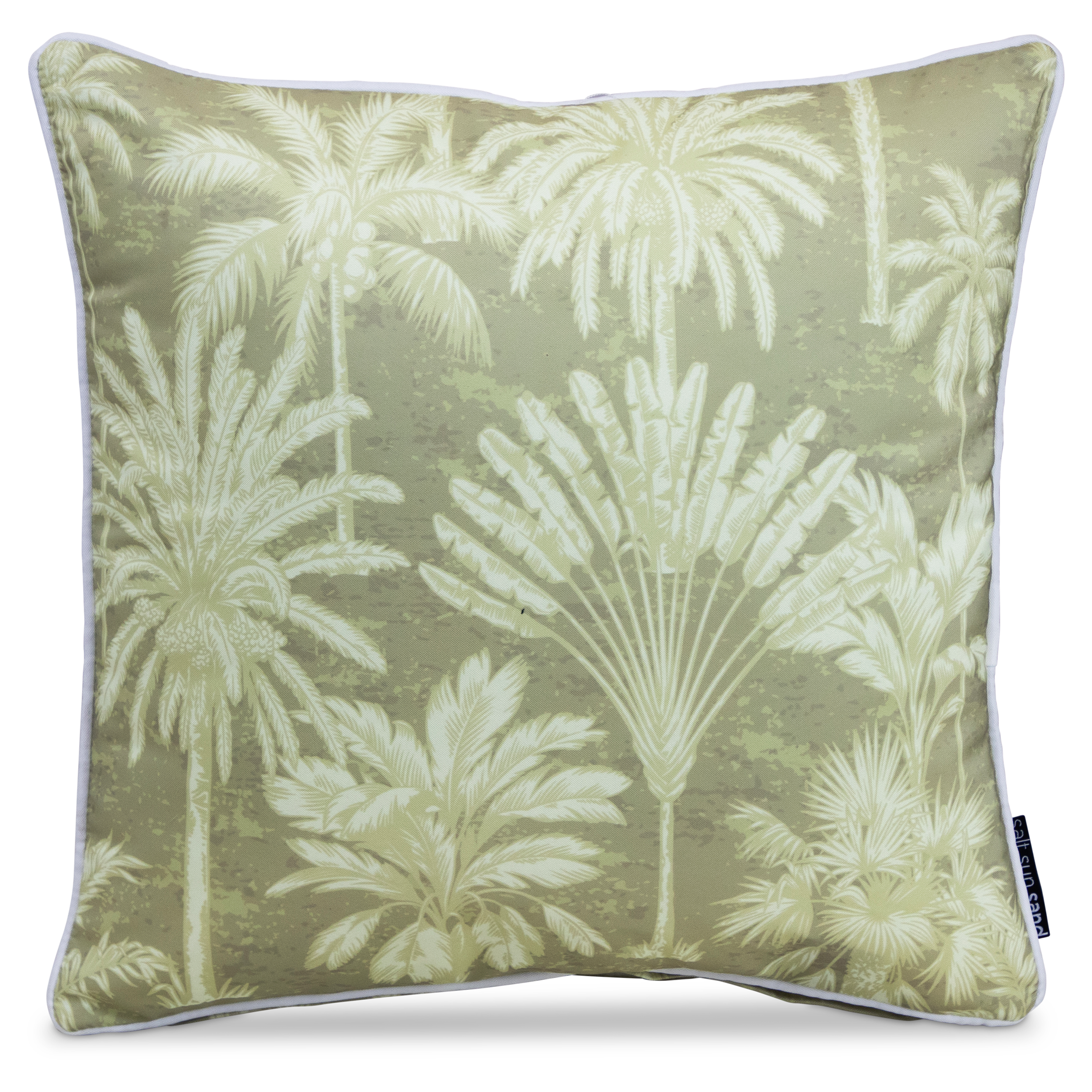 Bondi Urban Oasis Natural - 45 x 45 cm Piped Outdoor Cushion