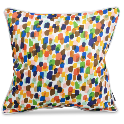 Bondi Rainbow Radiance - 45 x 45 cm Piped Outdoor Cushion