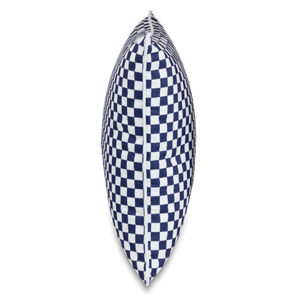 Bondi Navy Check - 45 x 45 cm Piped Outdoor Cushion