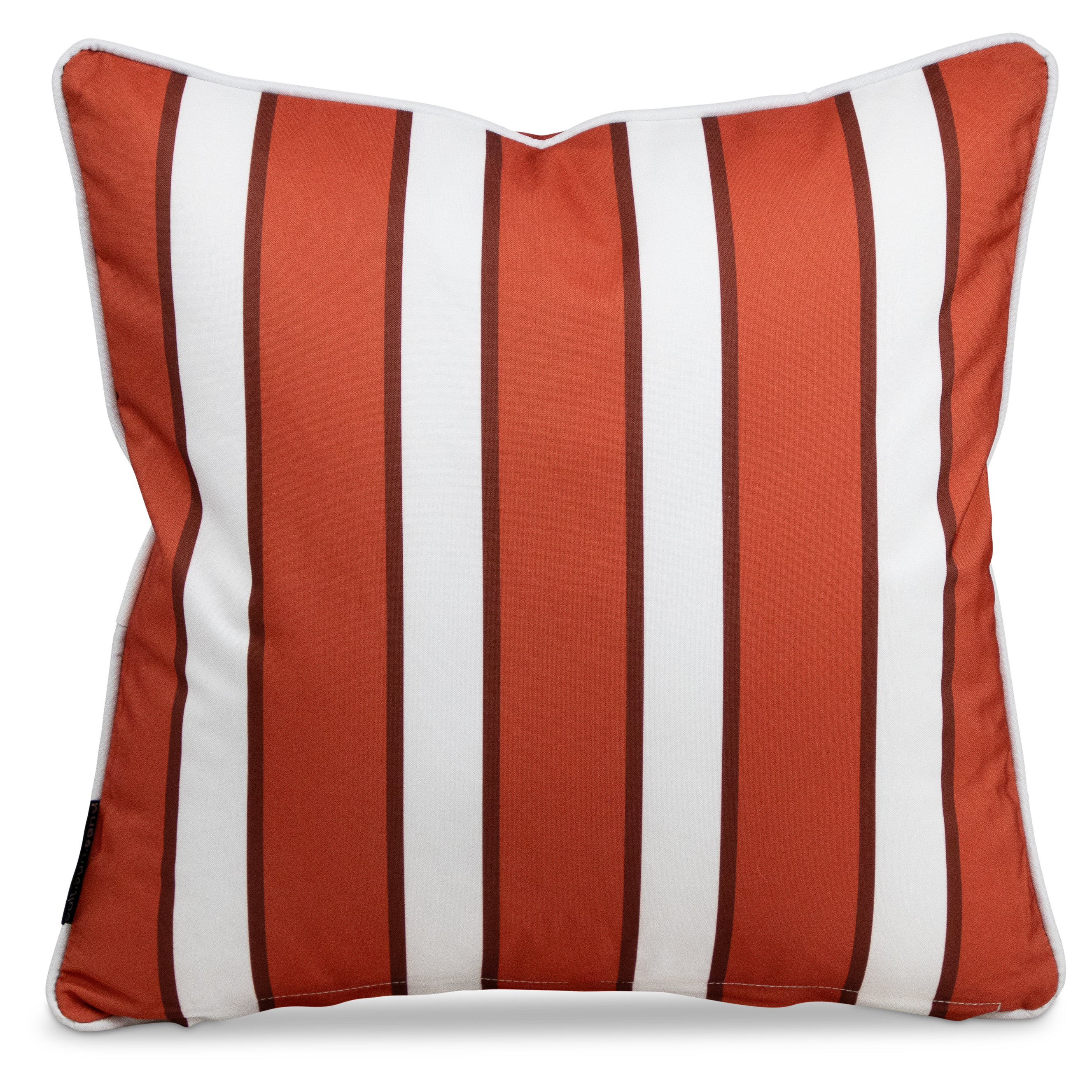 Bondi Stripe Coral - 45 x 45 cm Piped Outdoor Cushion