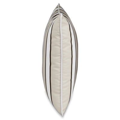 Bondi Stripe Almond Milk - 45 x 45 cm Piped Cushion