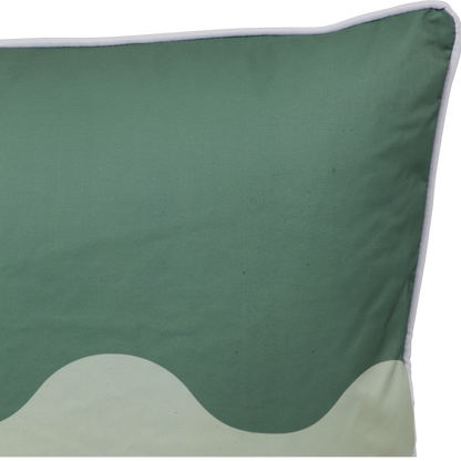 Bondi Wave Forest Sage - 45 x 45 cm Piped Outdoor Cushion