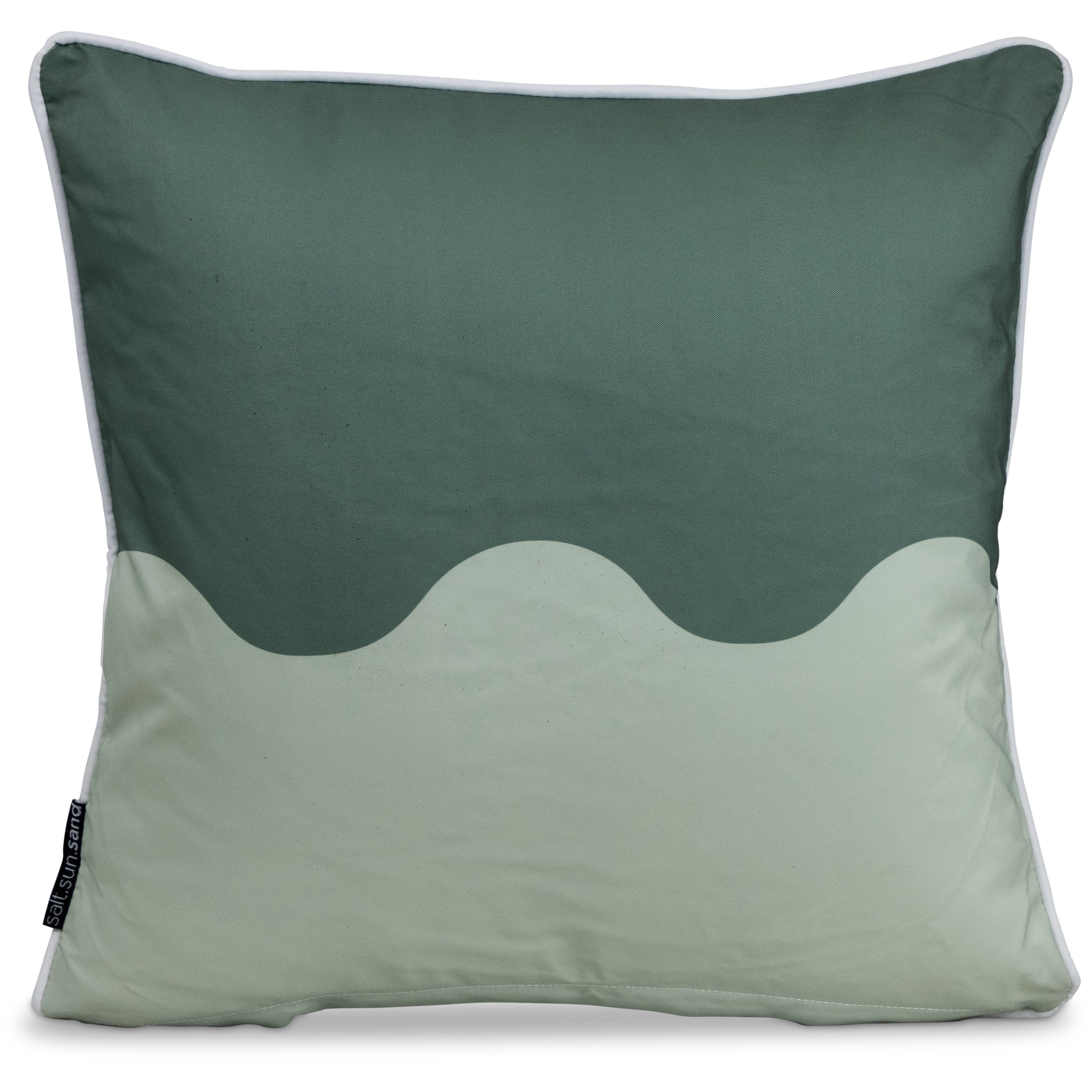 Bondi Wave Forest Sage - 45 x 45 cm Piped Outdoor Cushion