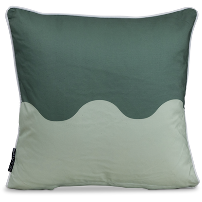 Bondi Wave Forest Sage - 45 x 45 cm Piped Outdoor Cushion