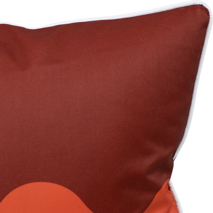 Bondi Wave Coral Chestnut - 45 x 45 cm Piped Outdoor Cushion